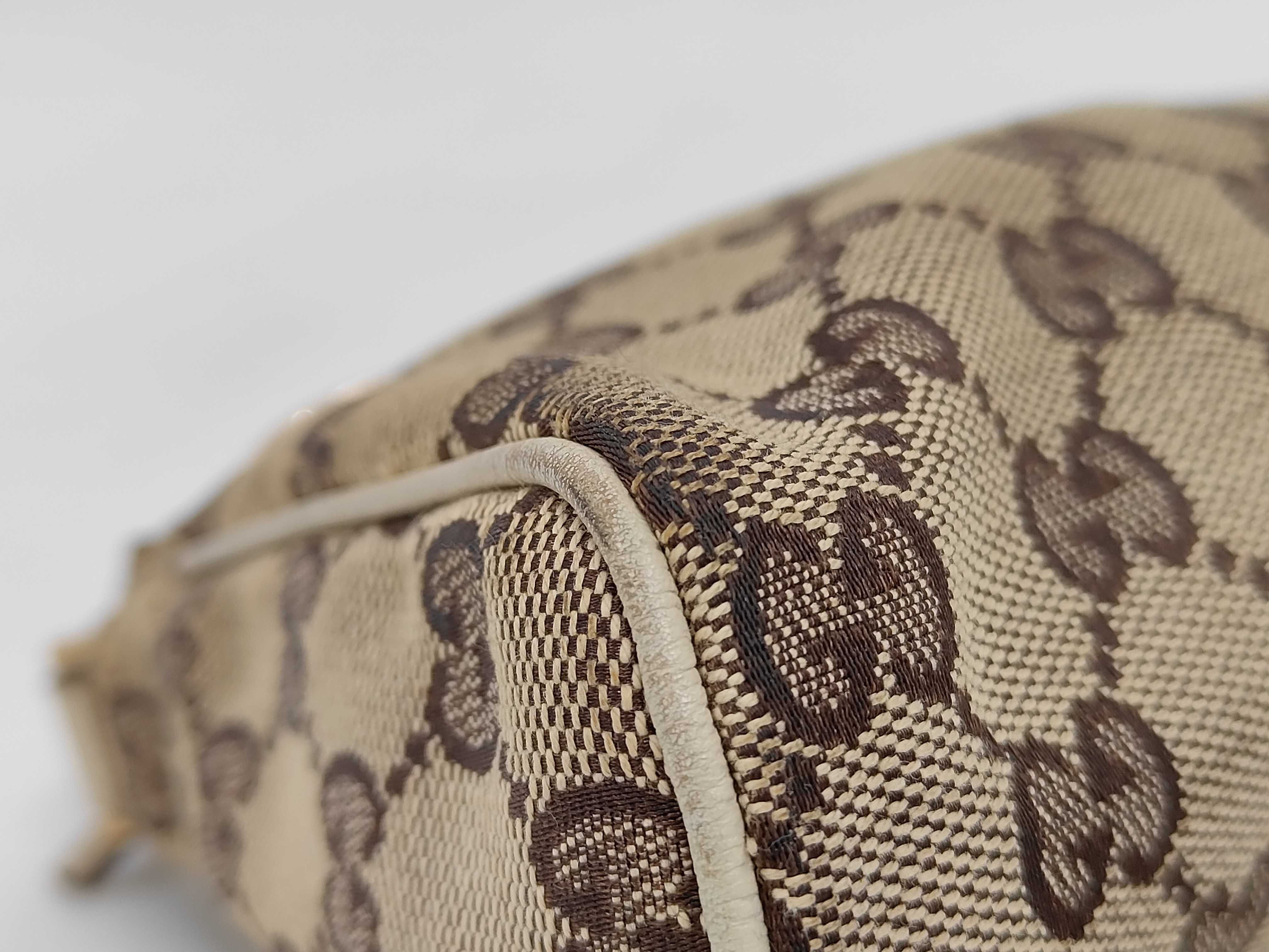 HK-145750 002058 GG Canvas Leather Handbag Beige Shoulder Bag — view 6