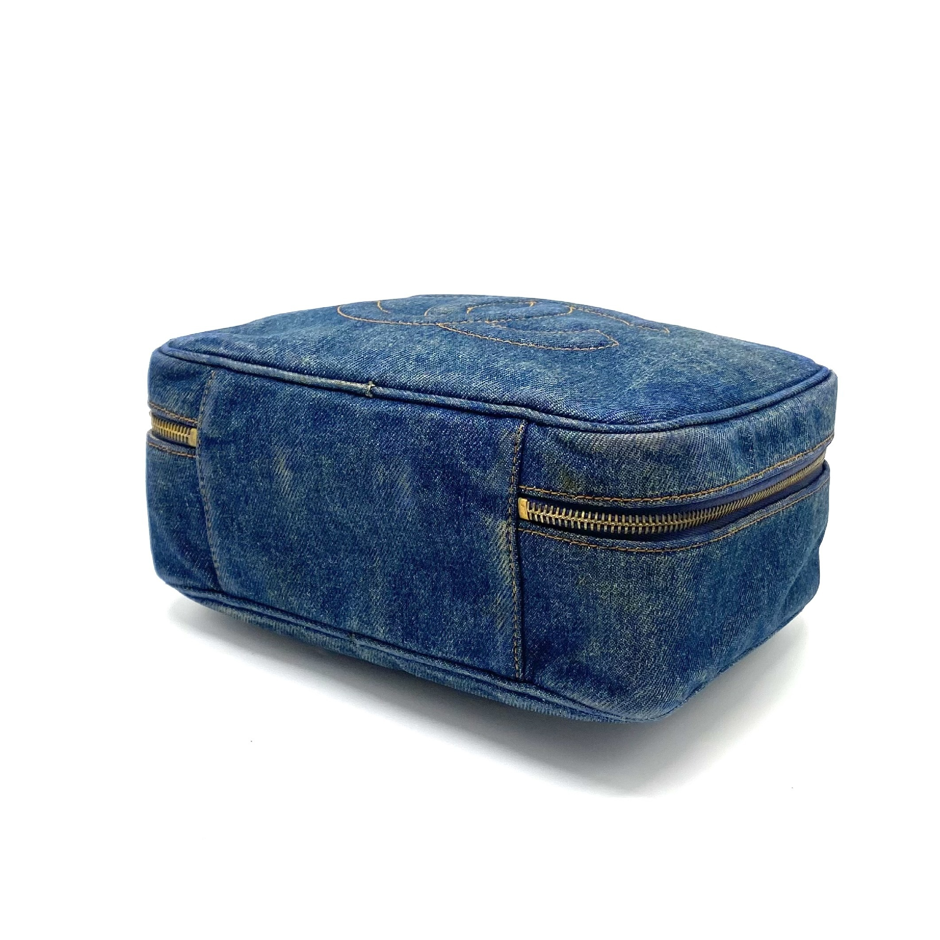 Large Coco Mark 2-way Denim Hand Shoulder Vanity Bag Shoulder Bag — view 5