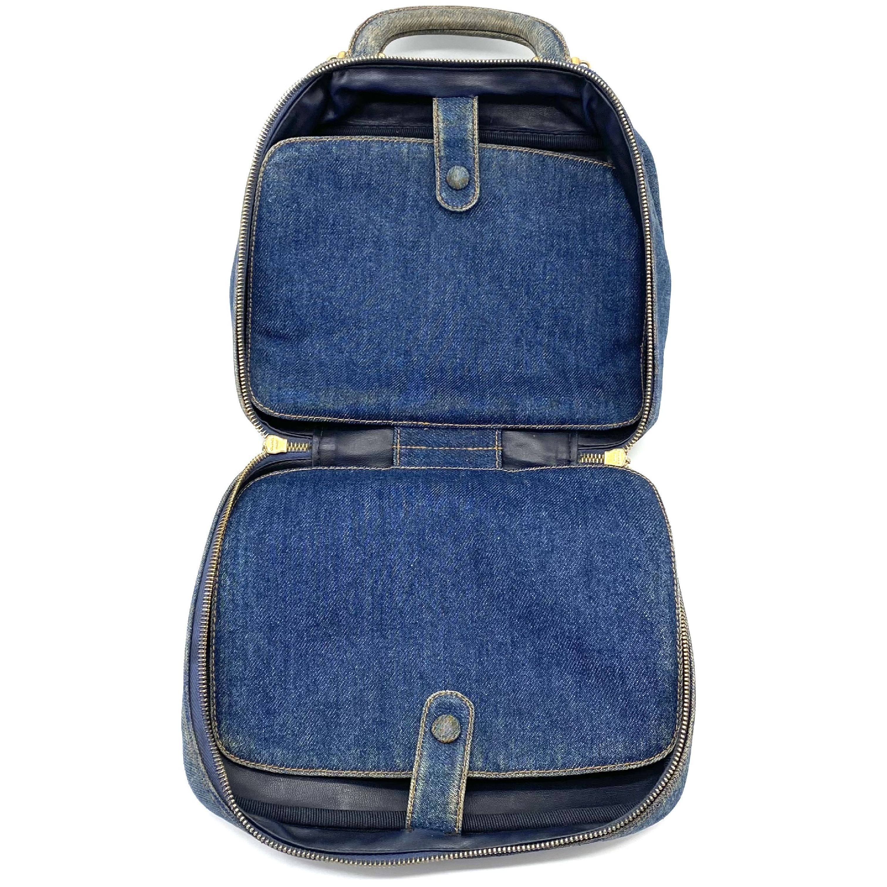 Large Coco Mark 2-way Denim Hand Shoulder Vanity Bag Shoulder Bag — view 8