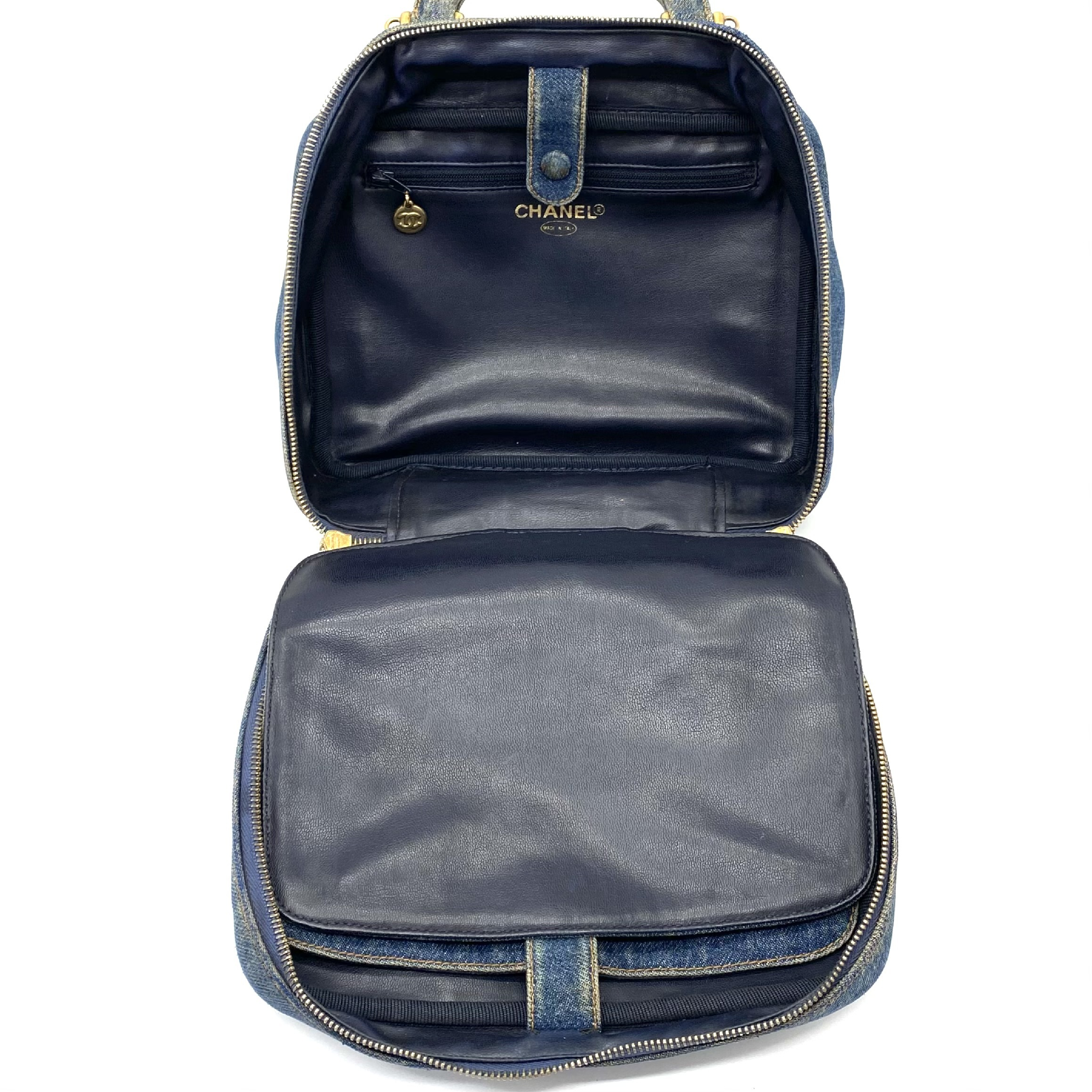 Large Coco Mark 2-way Denim Hand Shoulder Vanity Bag Shoulder Bag — view 9