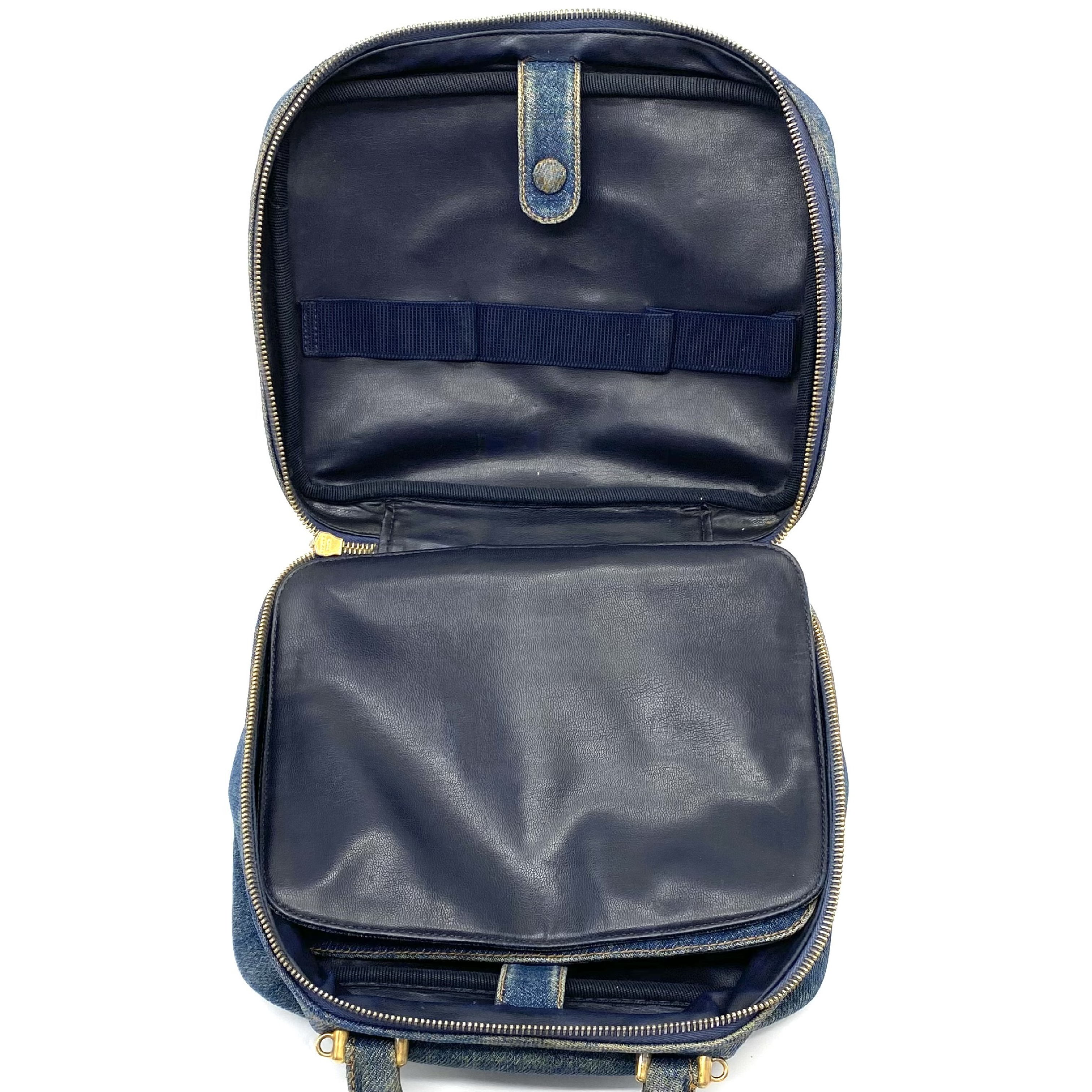 Large Coco Mark 2-way Denim Hand Shoulder Vanity Bag Shoulder Bag — view 10