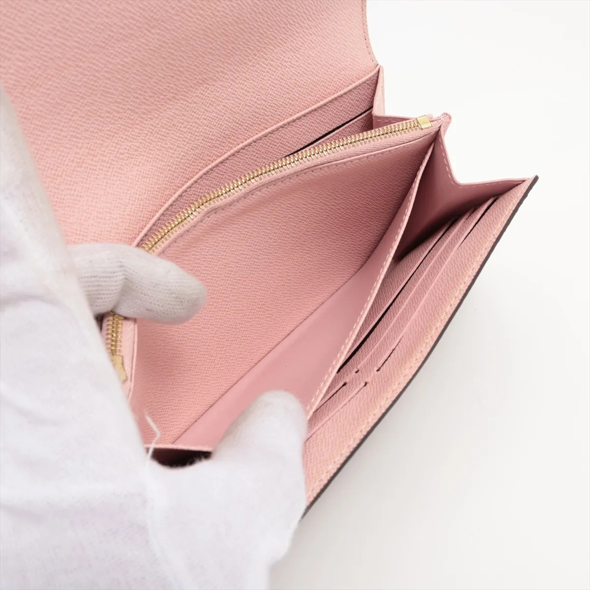 Monogram Portefeuille Sara M62235 Rose Ballerine Long Wallet RFID Reactive — view 6