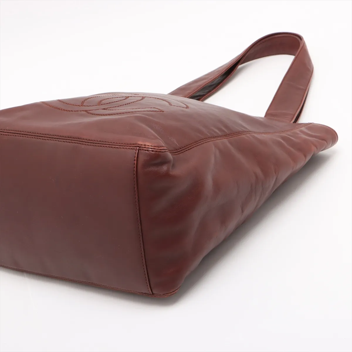 Coco Mark Lambskin Tote Bag, Brown with Brown Hardware, 5068155 (Serial Number 5) — view 3