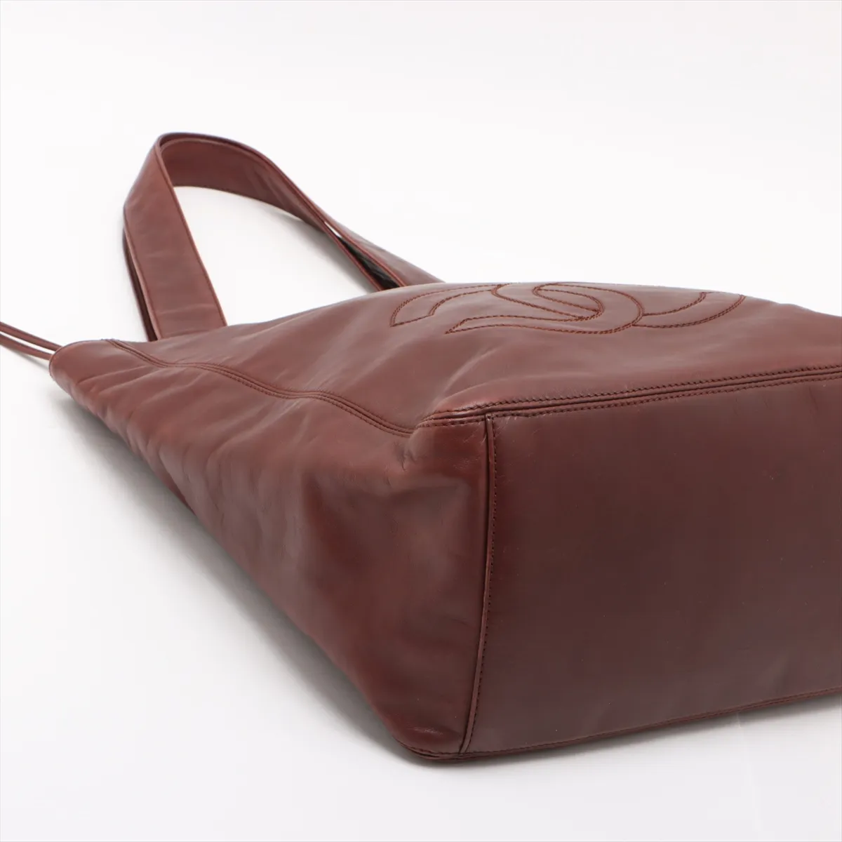 Coco Mark Lambskin Tote Bag, Brown with Brown Hardware, 5068155 (Serial Number 5) — view 4