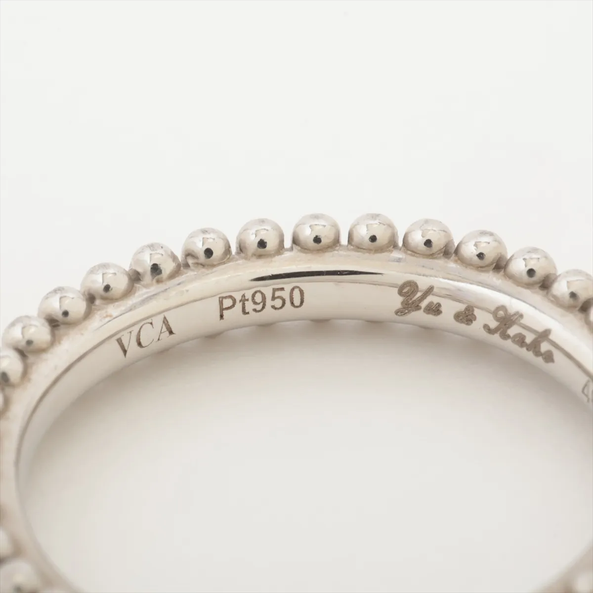 Ester Marriage Ring, Pt950, 4.2g, Size 46, Name Engraved, JB512110, Distortion — view 3