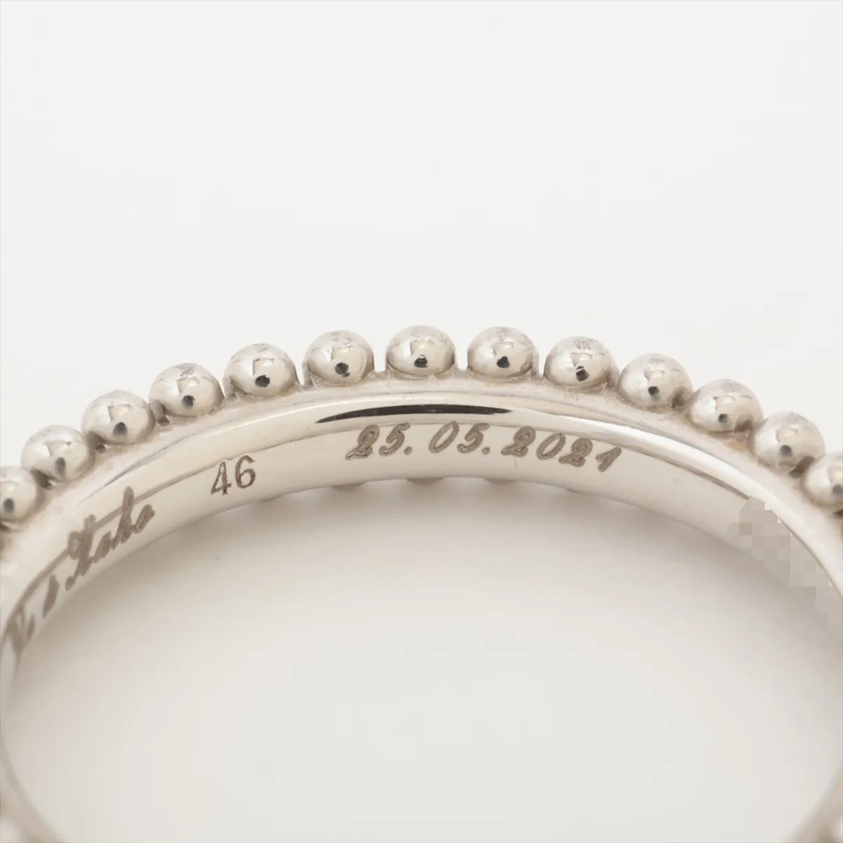 Ester Marriage Ring, Pt950, 4.2g, Size 46, Name Engraved, JB512110, Distortion — view 4