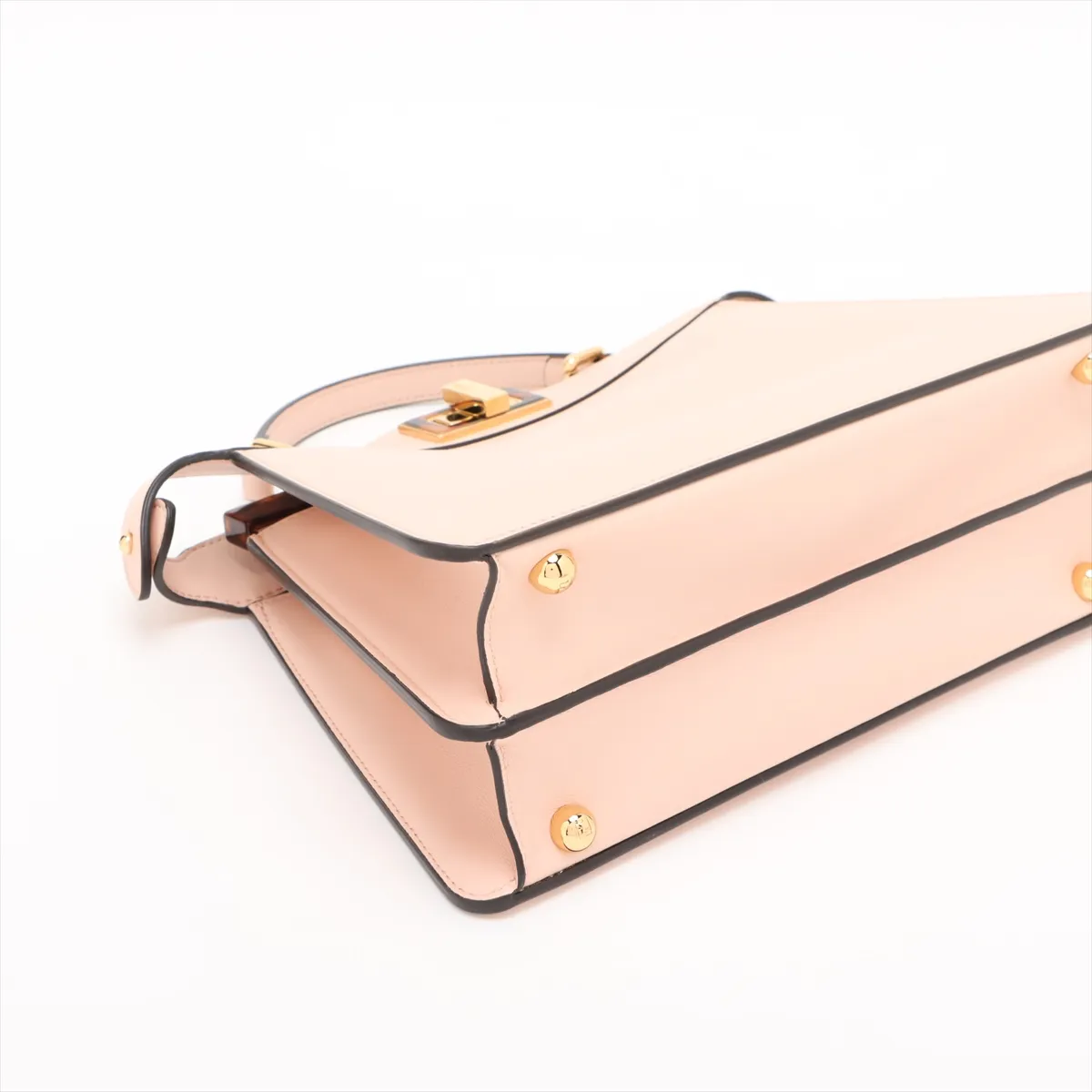 Peekaboo I.U Small Leather 2-Way Handbag, Pink, 8BN327 — view 4