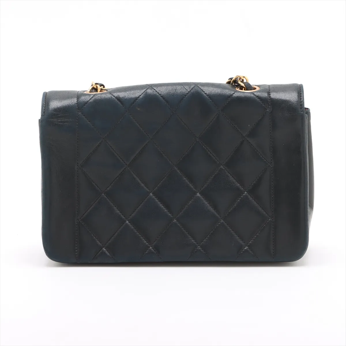 Matelasse Lambskin Single Flap Single Chain Bag Diana Flap Black Gold Hardware 2397440 2nd Edition — view 2