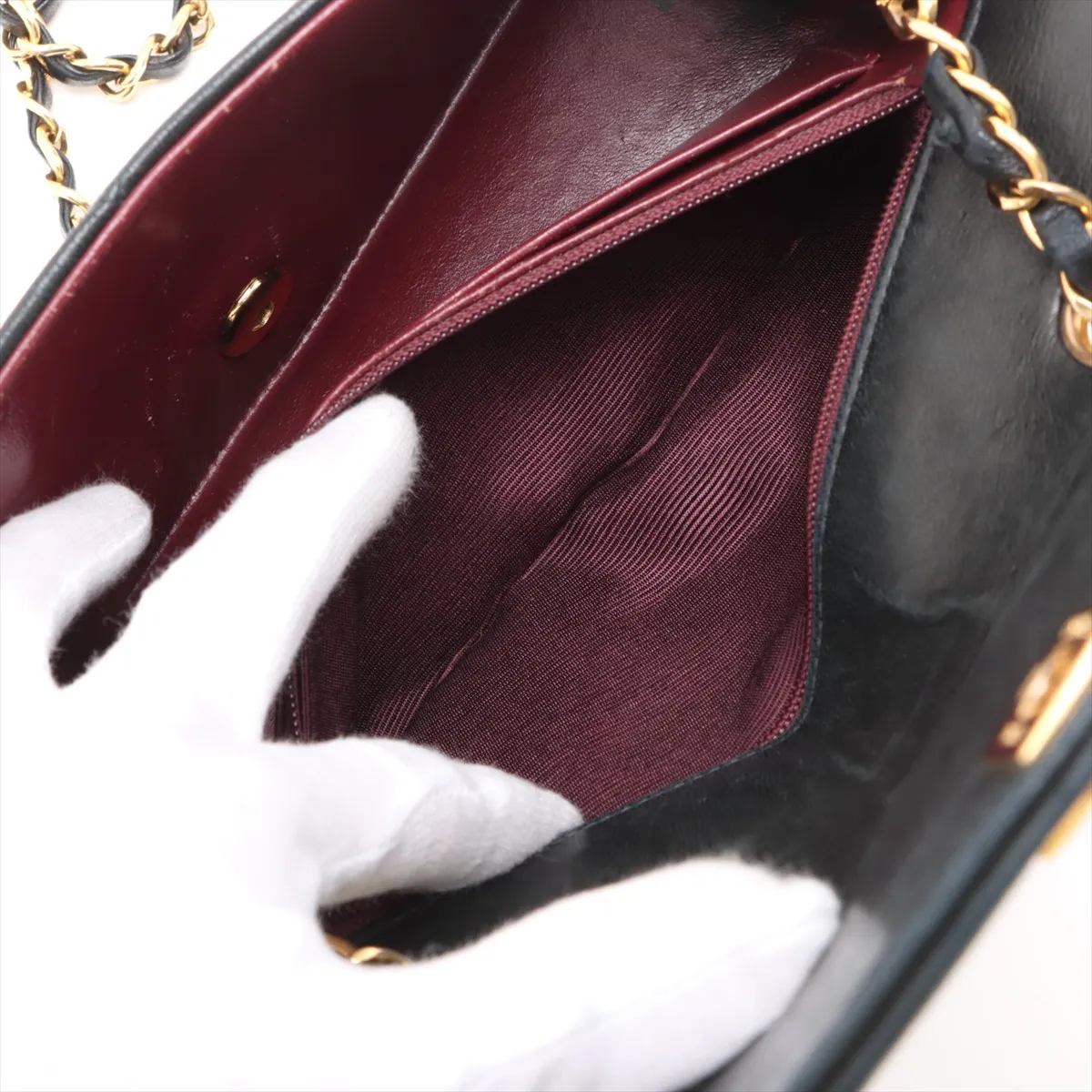 Matelasse Lambskin Single Flap Single Chain Bag Diana Flap Black Gold Hardware 2397440 2nd Edition — view 7