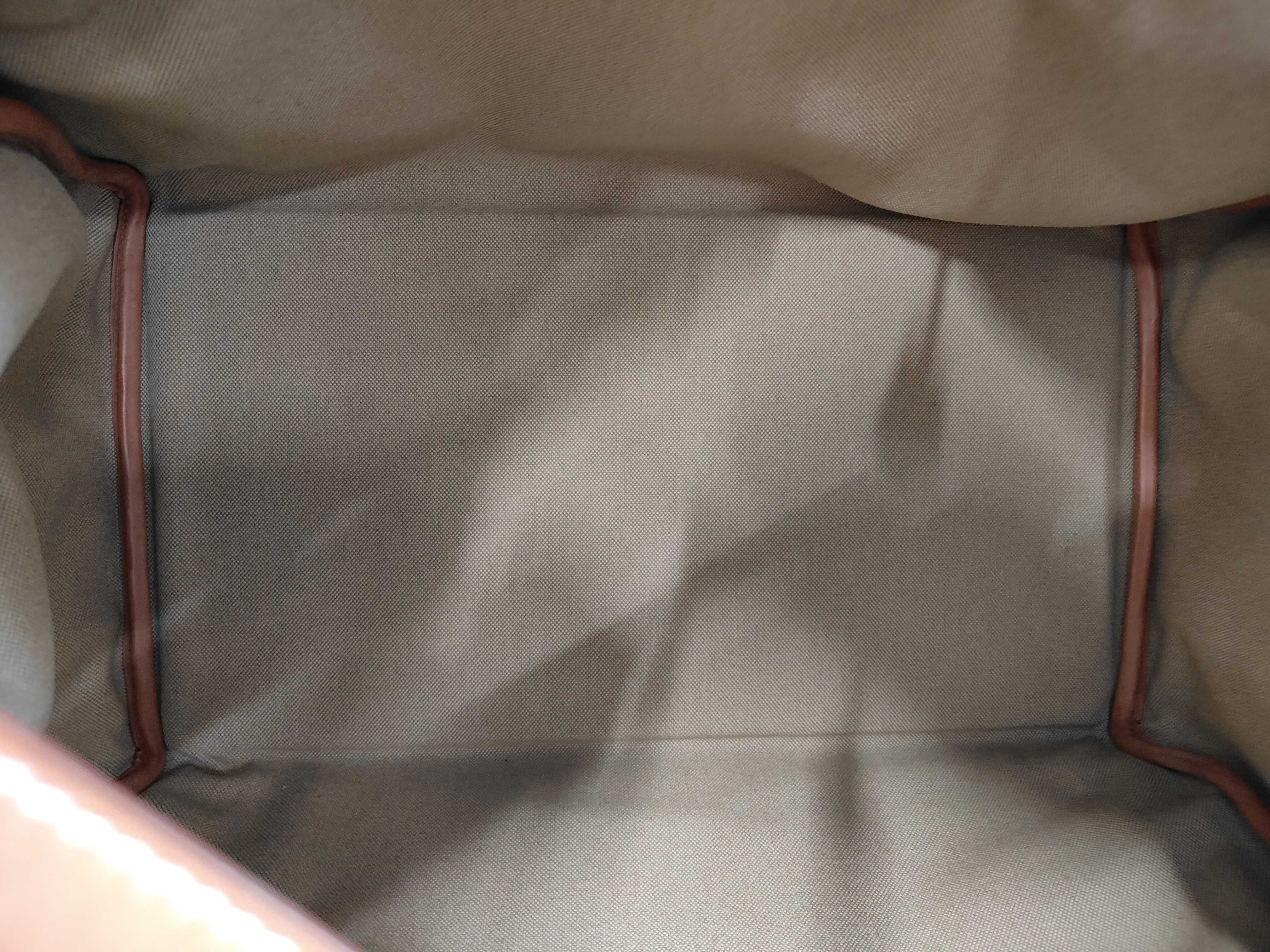 Haut à Courroies 50 Flag Canvas Brown Two-Tone Gold Hardware R Handbag — view 7