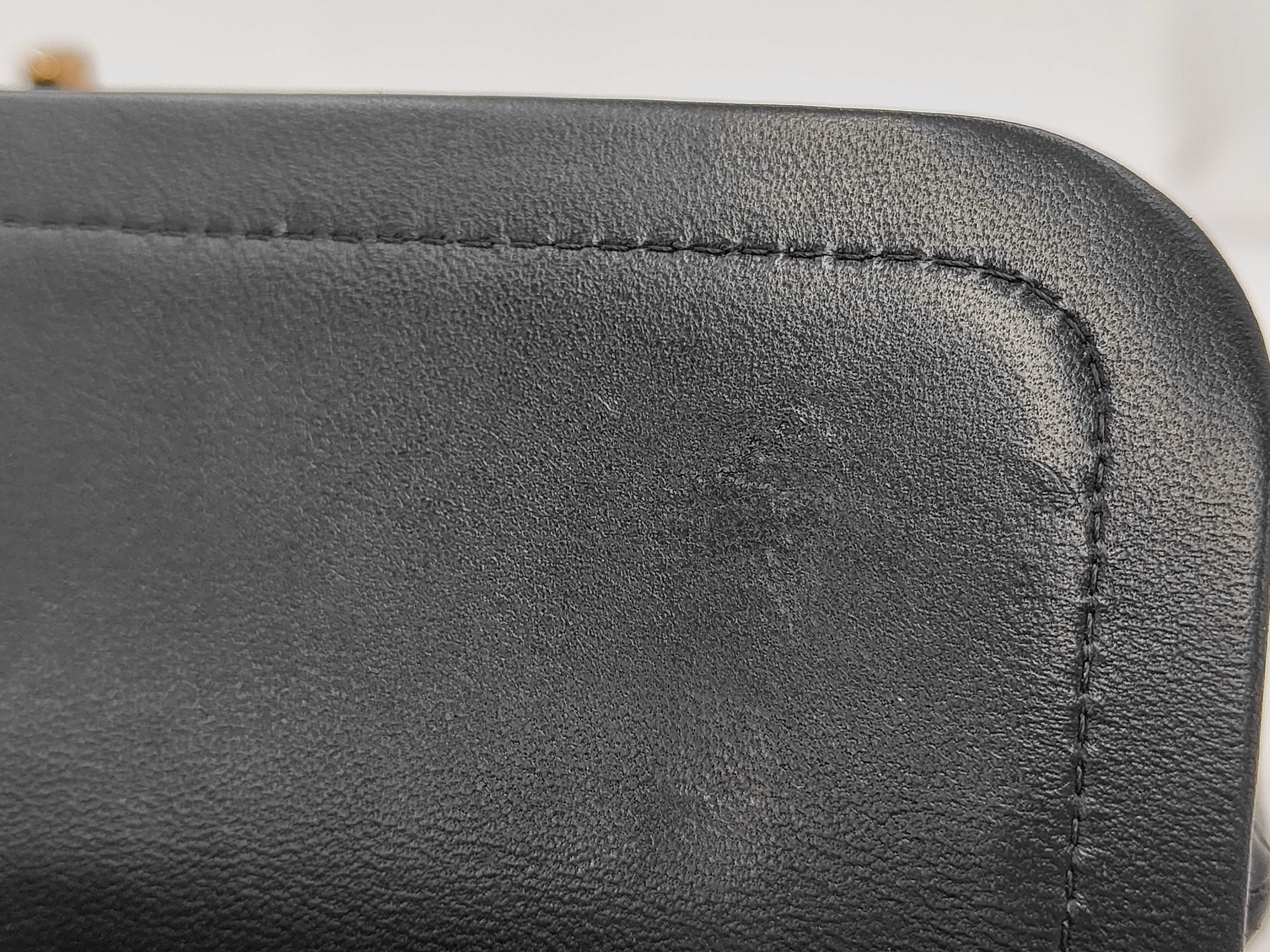 Matelassé Top Handle Flap Bag, Lambskin, Black, Gold Hardware, Shoulder Bag — view 10