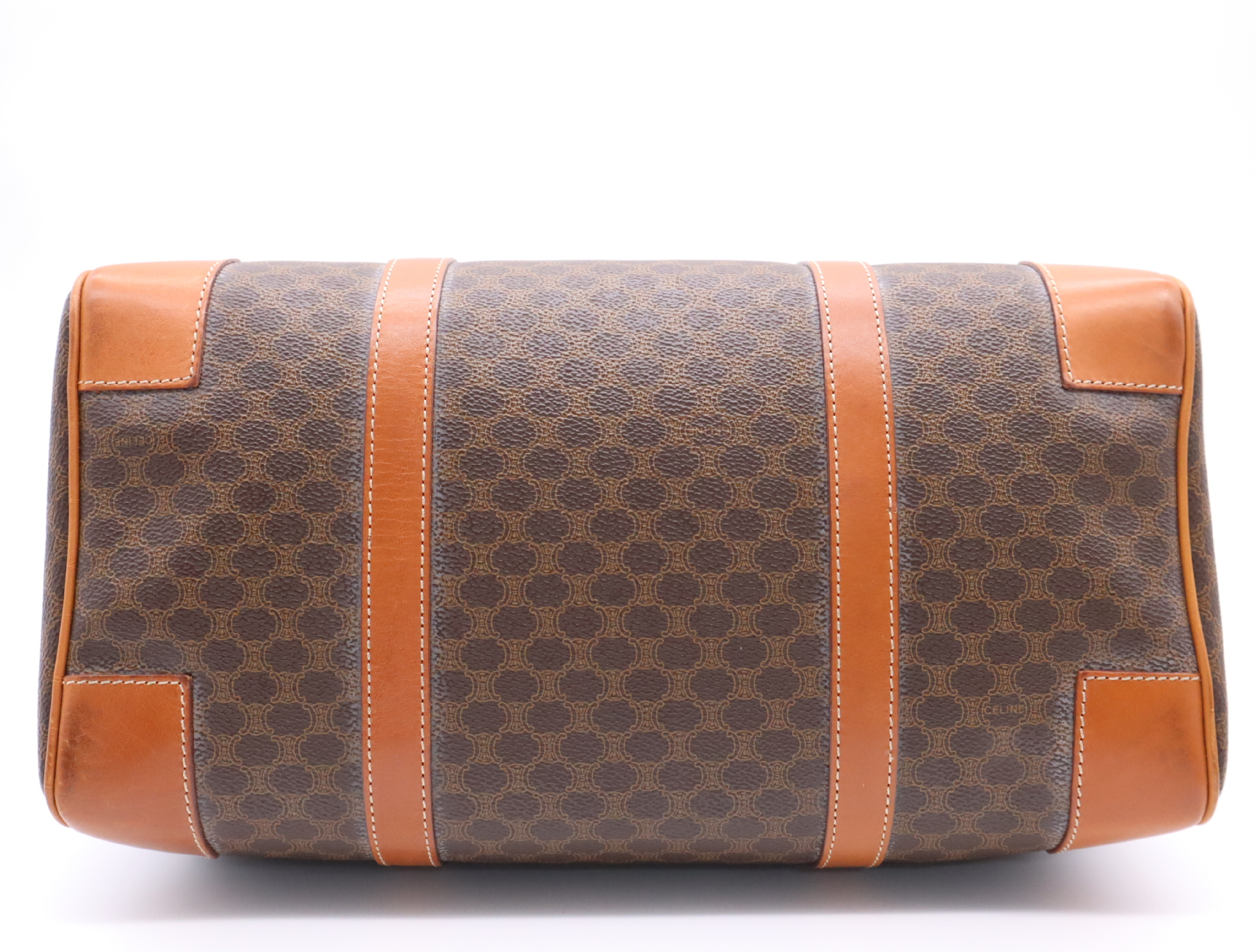 PVC/Leather Macadam Mini Boston Bag, Brown/Light Brown Handbag — view 4