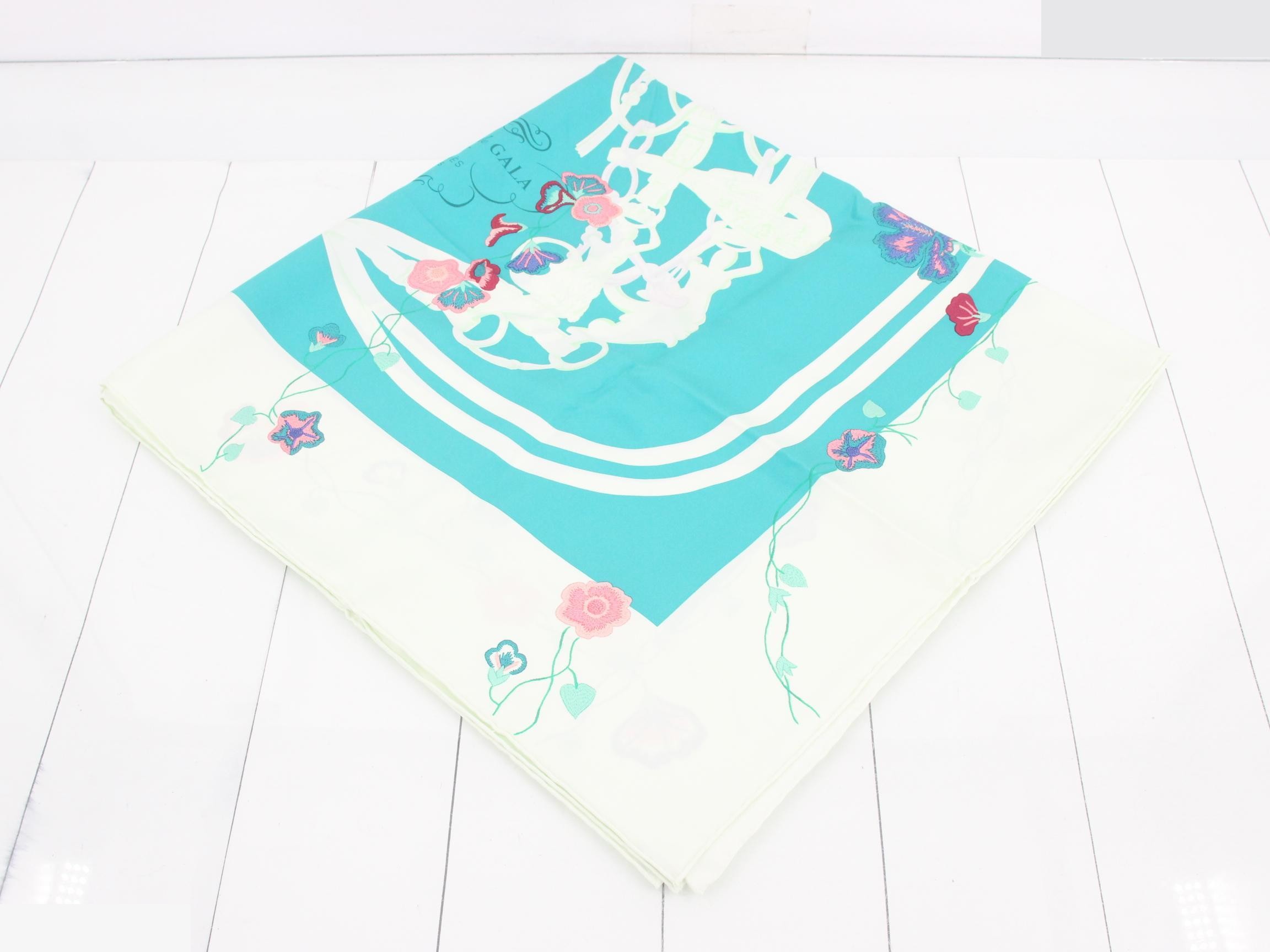 Hermès scarf, Carre 90, Brides de Gala (ceremonial horse bridle), silk. — view 2