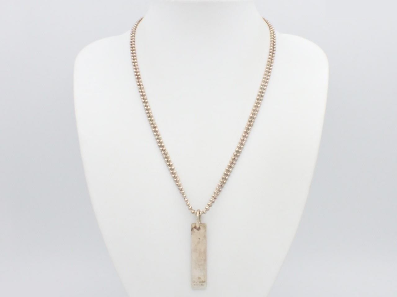 Plate ball chain necklace, chain approximately 70cm, 925/24.0g — view 3