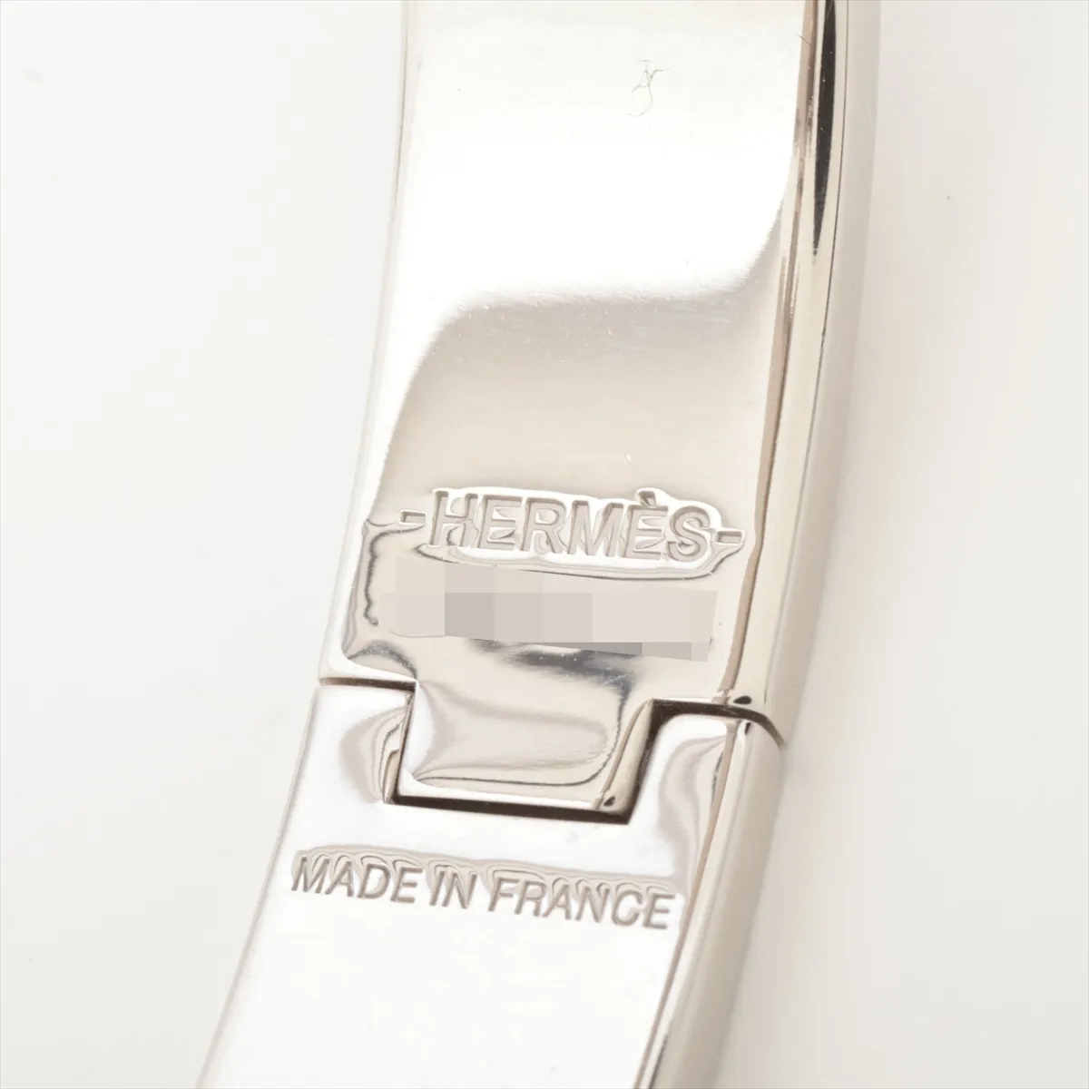 Click H Fan ST1204 Bangle, GP Silver x Marron Glacé. Shows signs of wear including — view 6