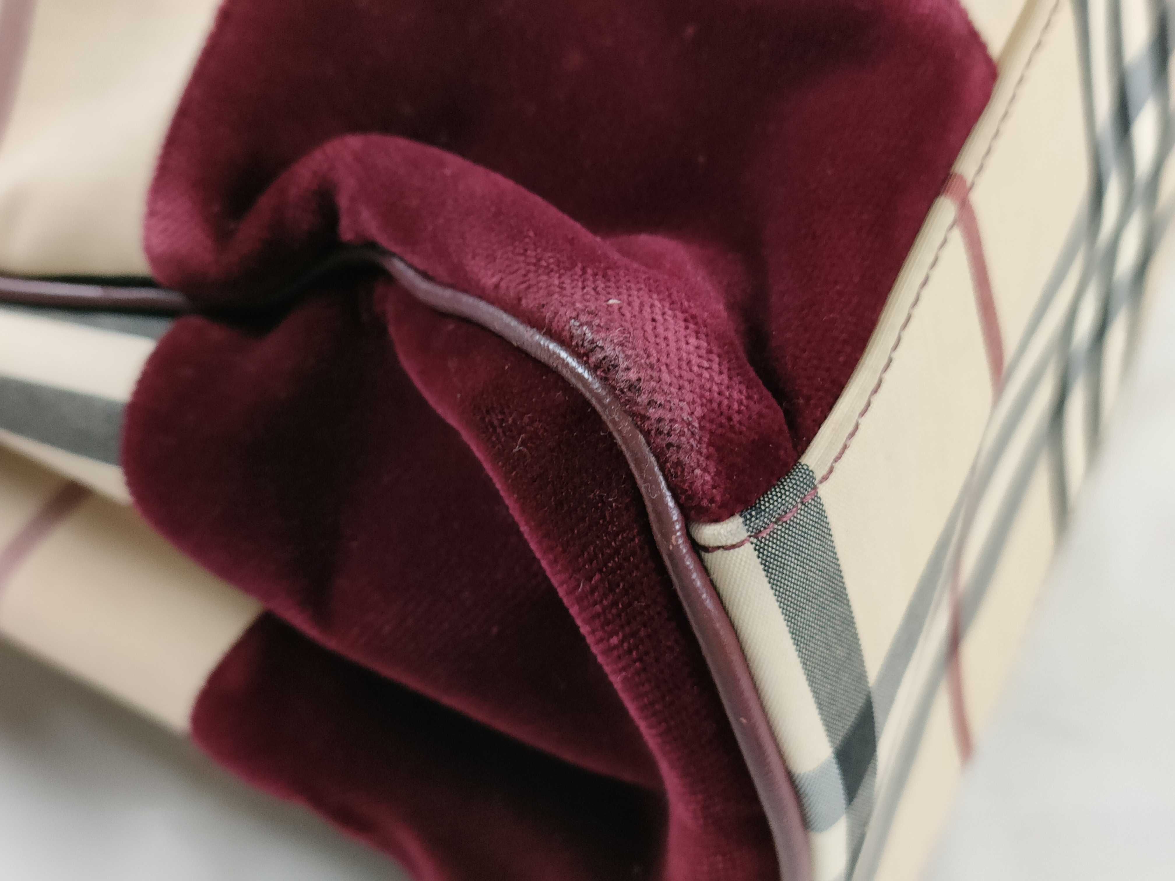 handbag, velvet, burgundy. — view 6