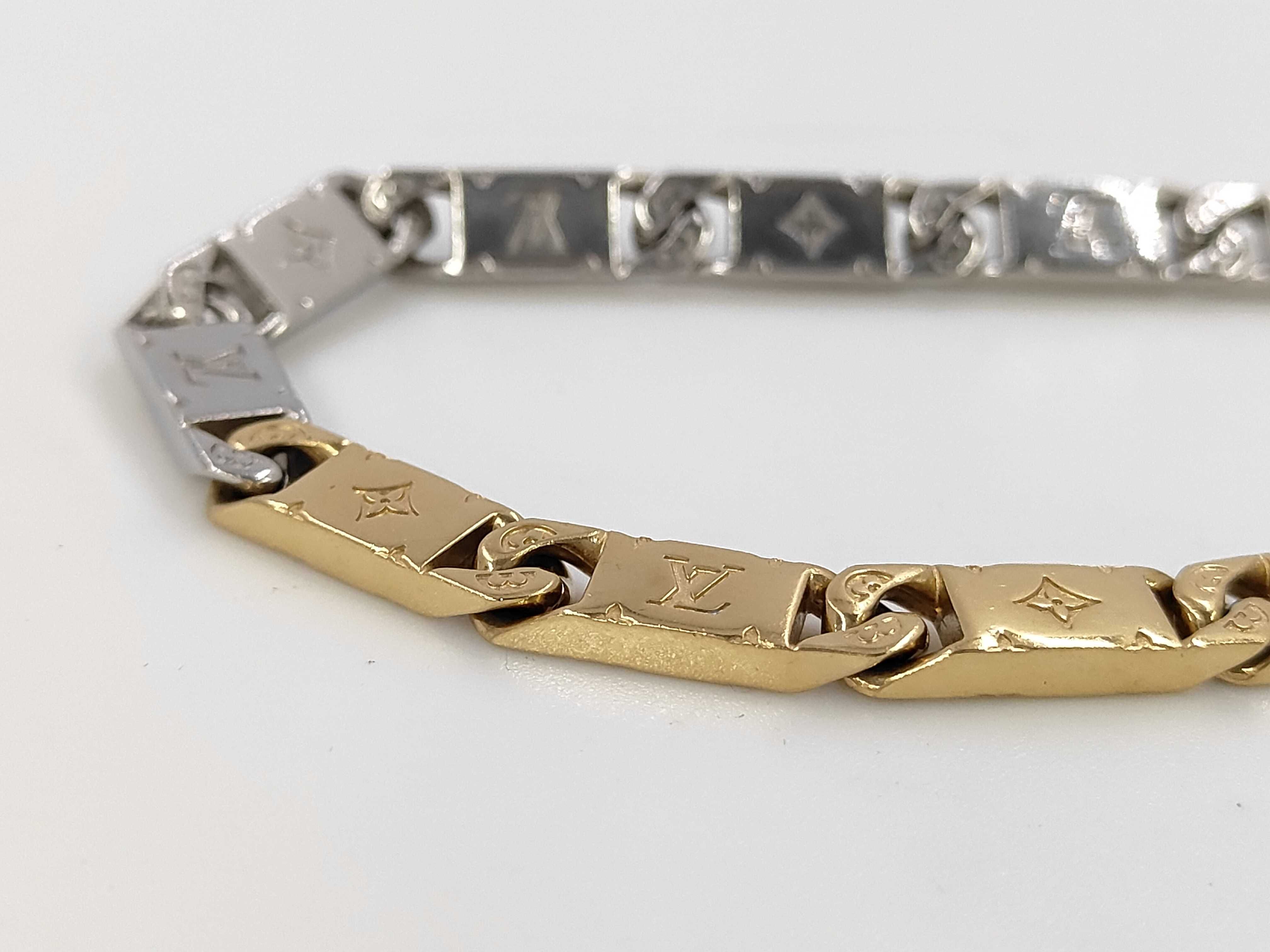 Monogram Tie-Up Silver Gold Necklace — view 2