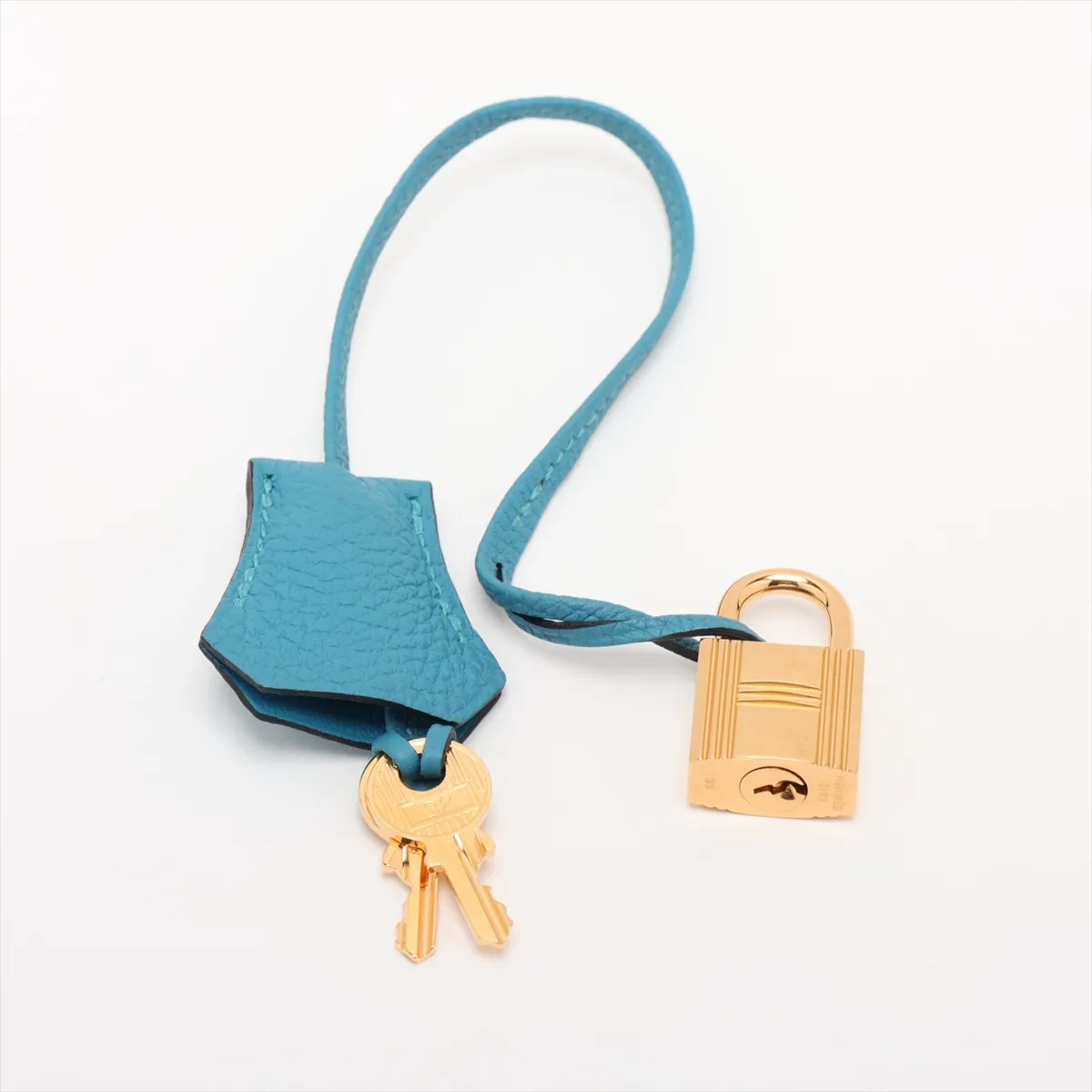 [Individually packaged] Hermes Birkin 35 Letournée Togo Turquoise Gold Hardware Q: 2013 — view 11