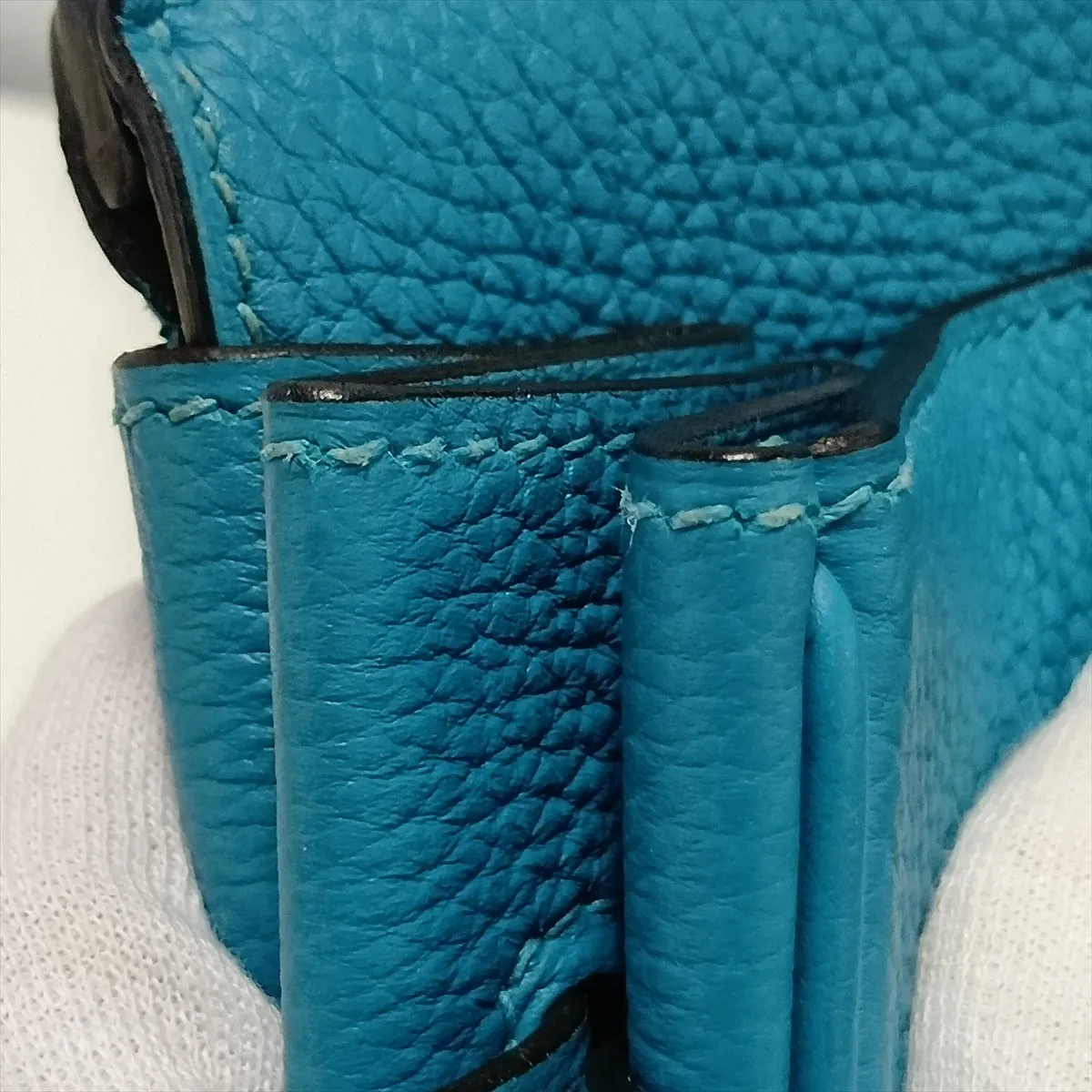 [Individually packaged] Hermes Birkin 35 Letournée Togo Turquoise Gold Hardware Q: 2013 — view 15