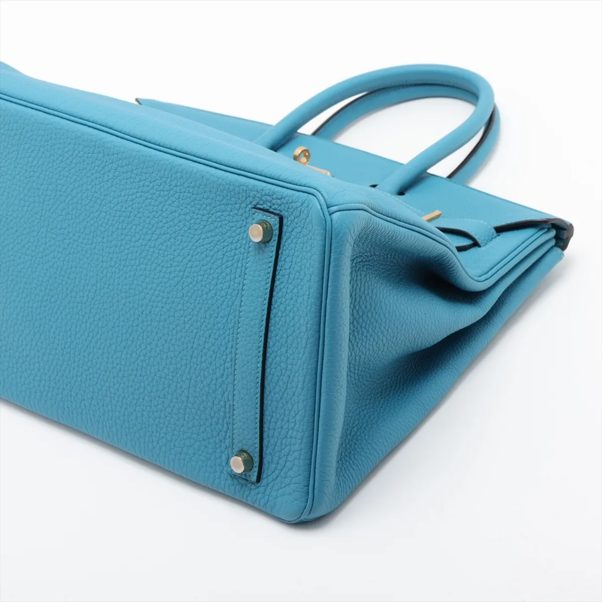 [Individually packaged] Hermes Birkin 35 Letournée Togo Turquoise Gold Hardware Q: 2013 — view 3