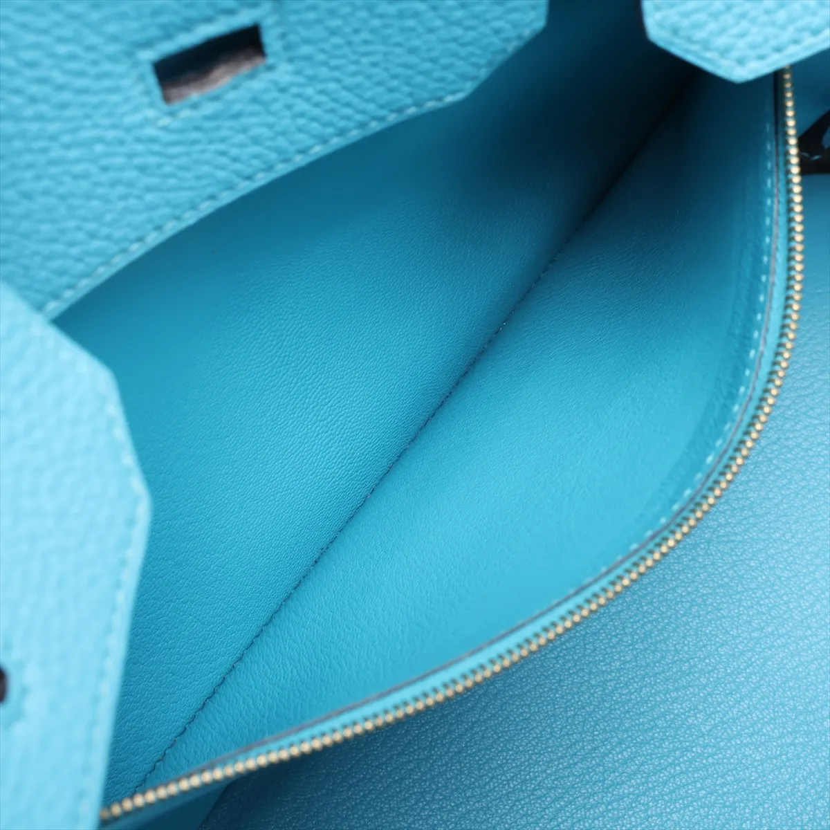 [Individually packaged] Hermes Birkin 35 Letournée Togo Turquoise Gold Hardware Q: 2013 — view 8