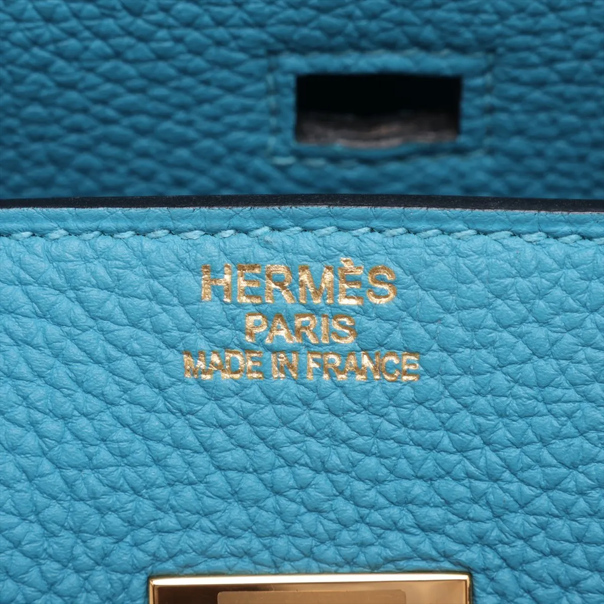 [Individually packaged] Hermes Birkin 35 Letournée Togo Turquoise Gold Hardware Q: 2013 — view 10
