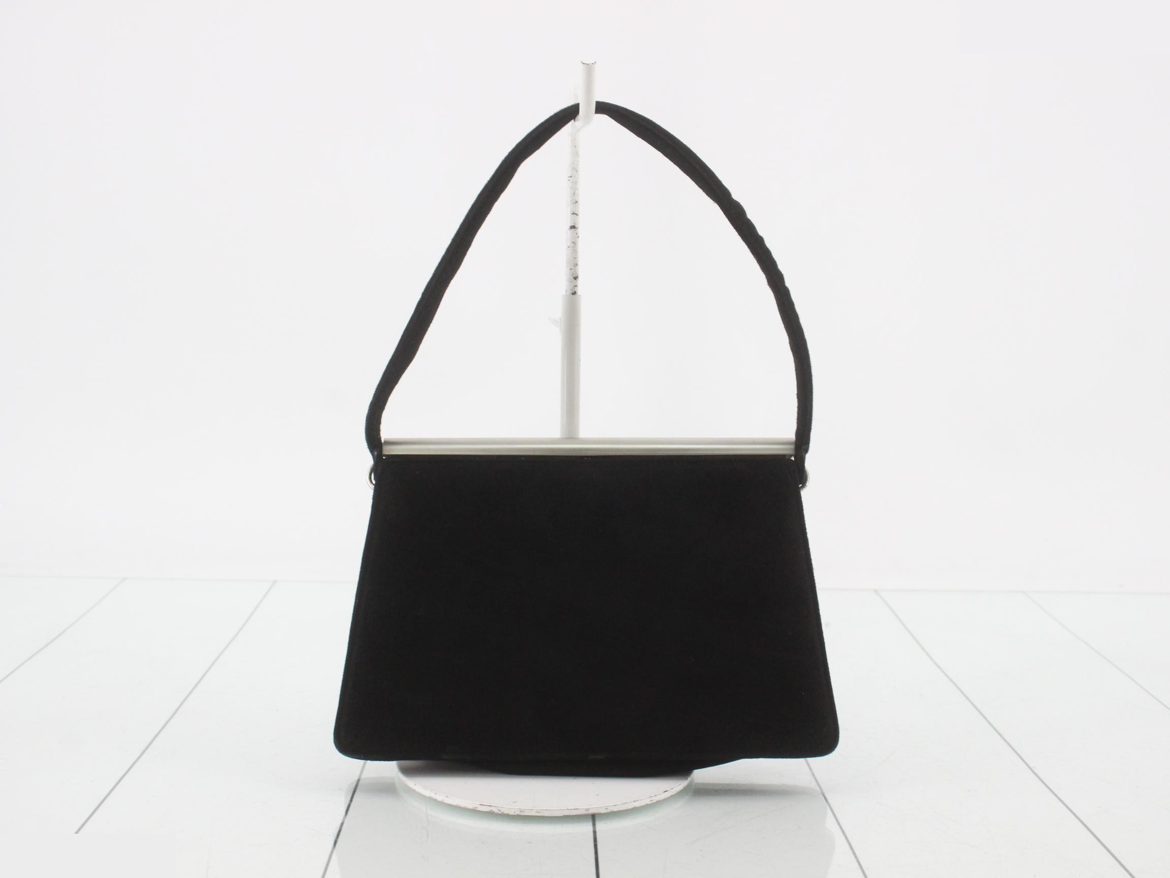 Suede embroidered handbag — view 2