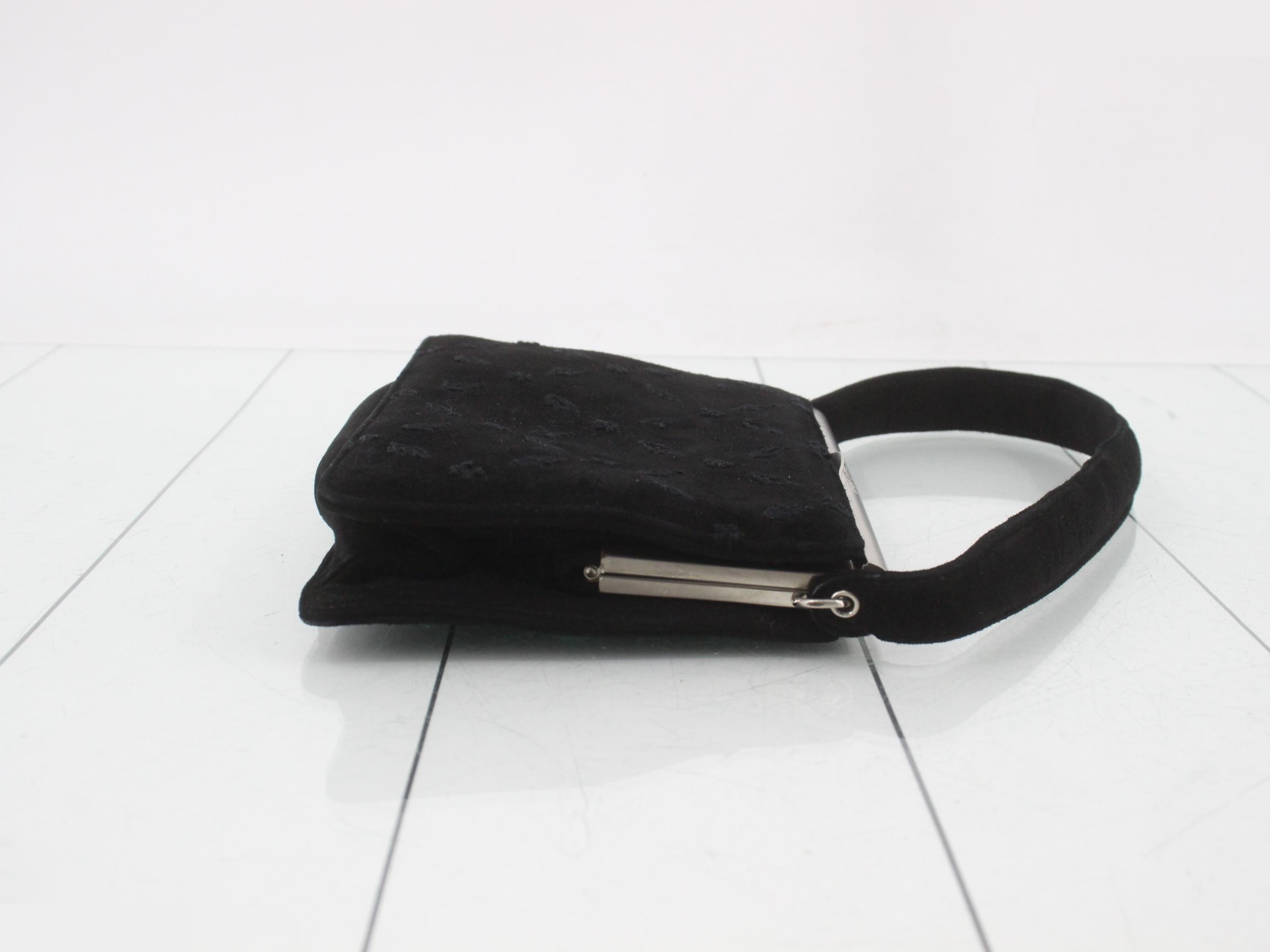 Suede embroidered handbag — view 3
