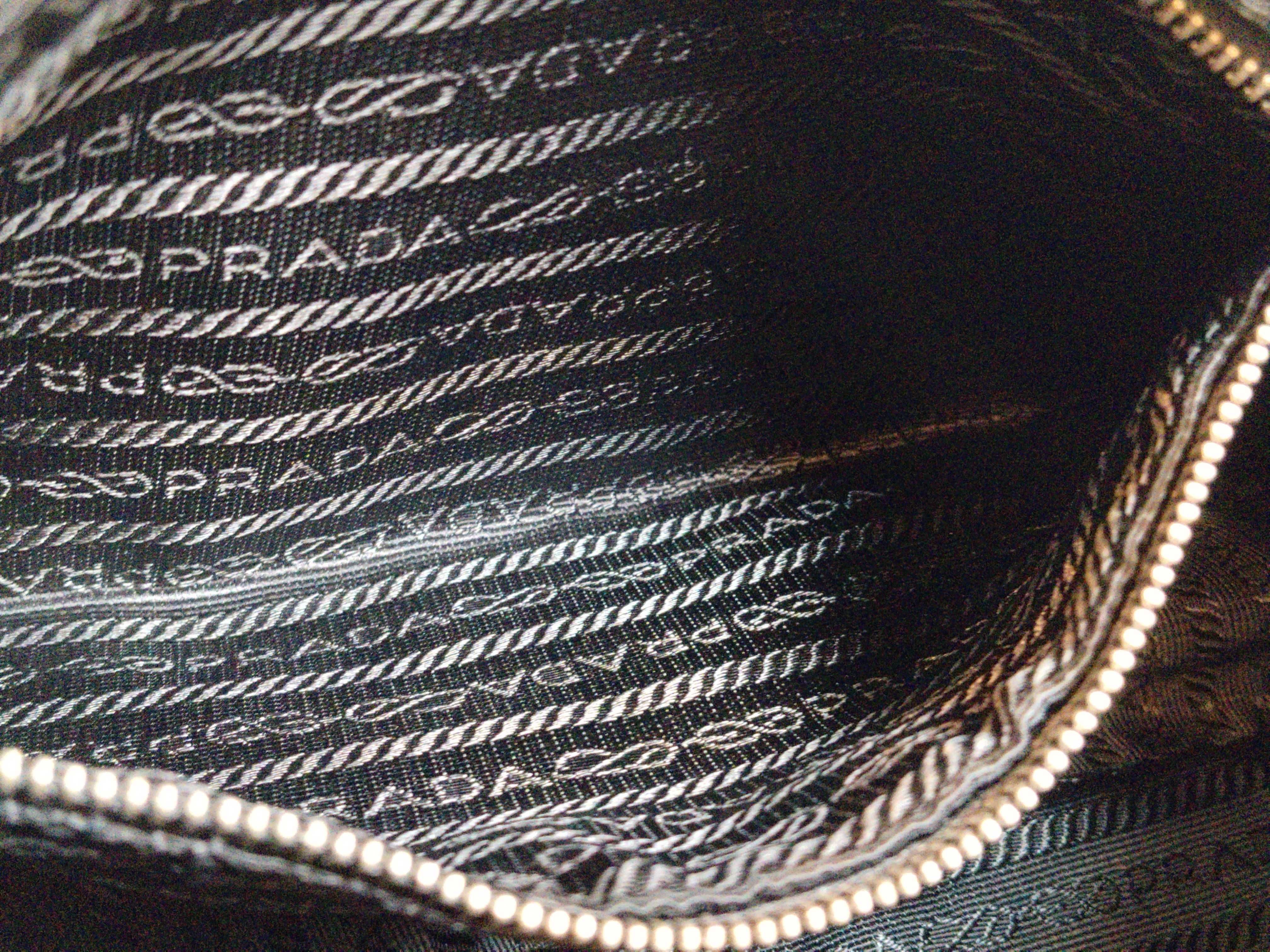 Nylon Prada Handbag One Shoulder Bag Leather Nylon Black Handbag — view 13