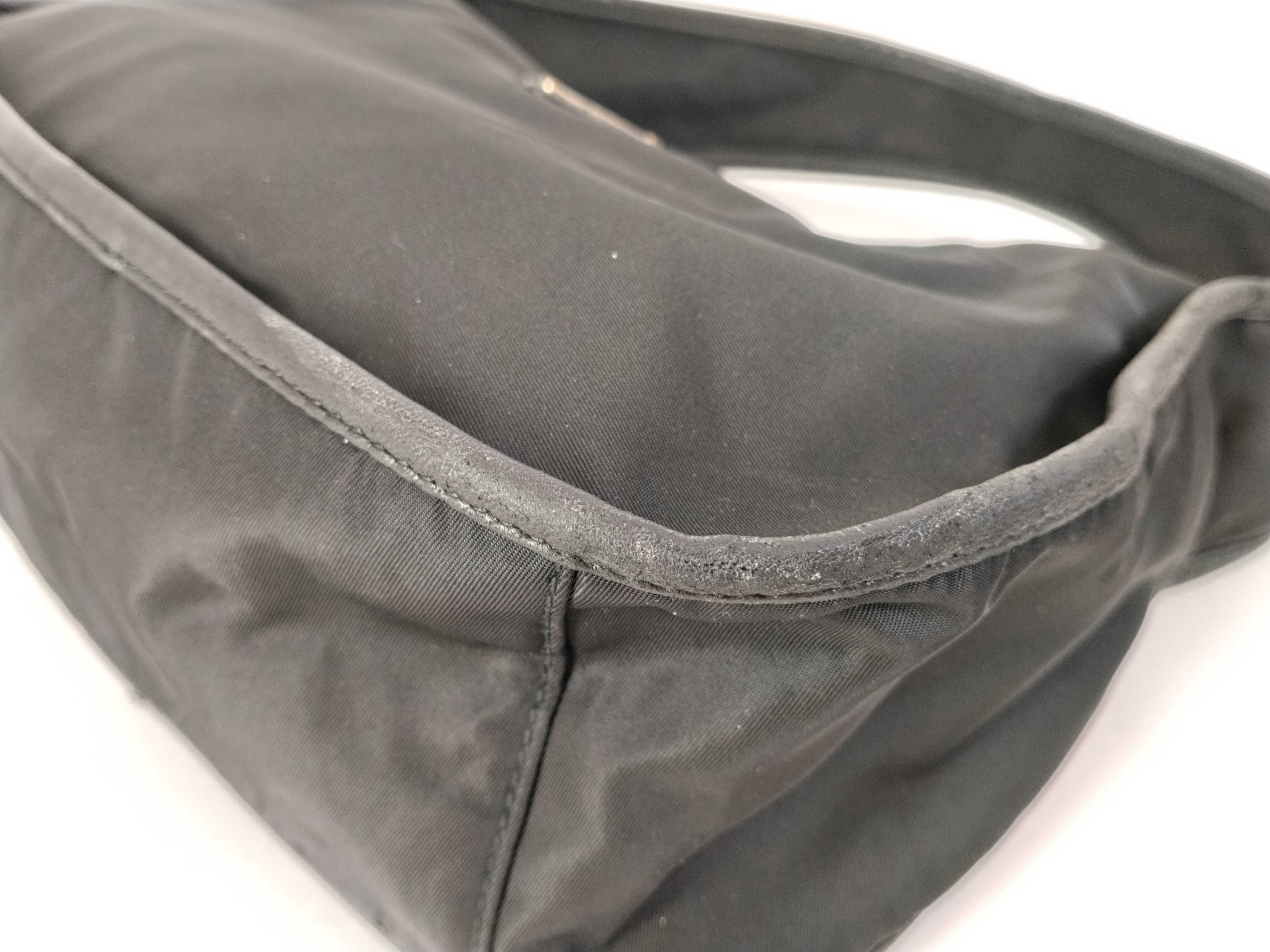 Nylon Prada Handbag One Shoulder Bag Leather Nylon Black Handbag — view 7