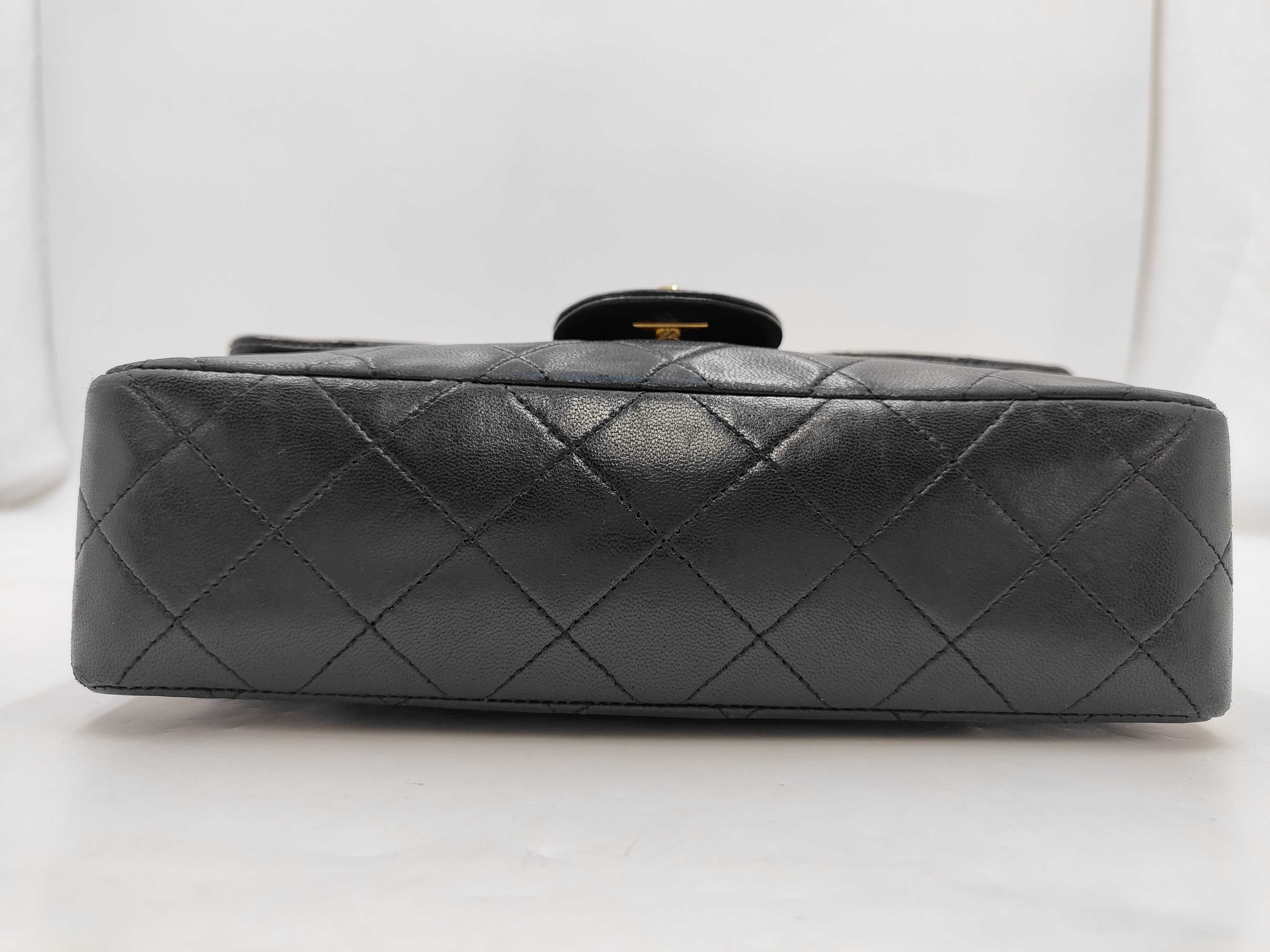Matelassé Double Flap 23 Lambskin Leather Bag with Gold Hardware, Black, Series 2, Chain Strap [Stamp Included] Shoulder Bag — view 3
