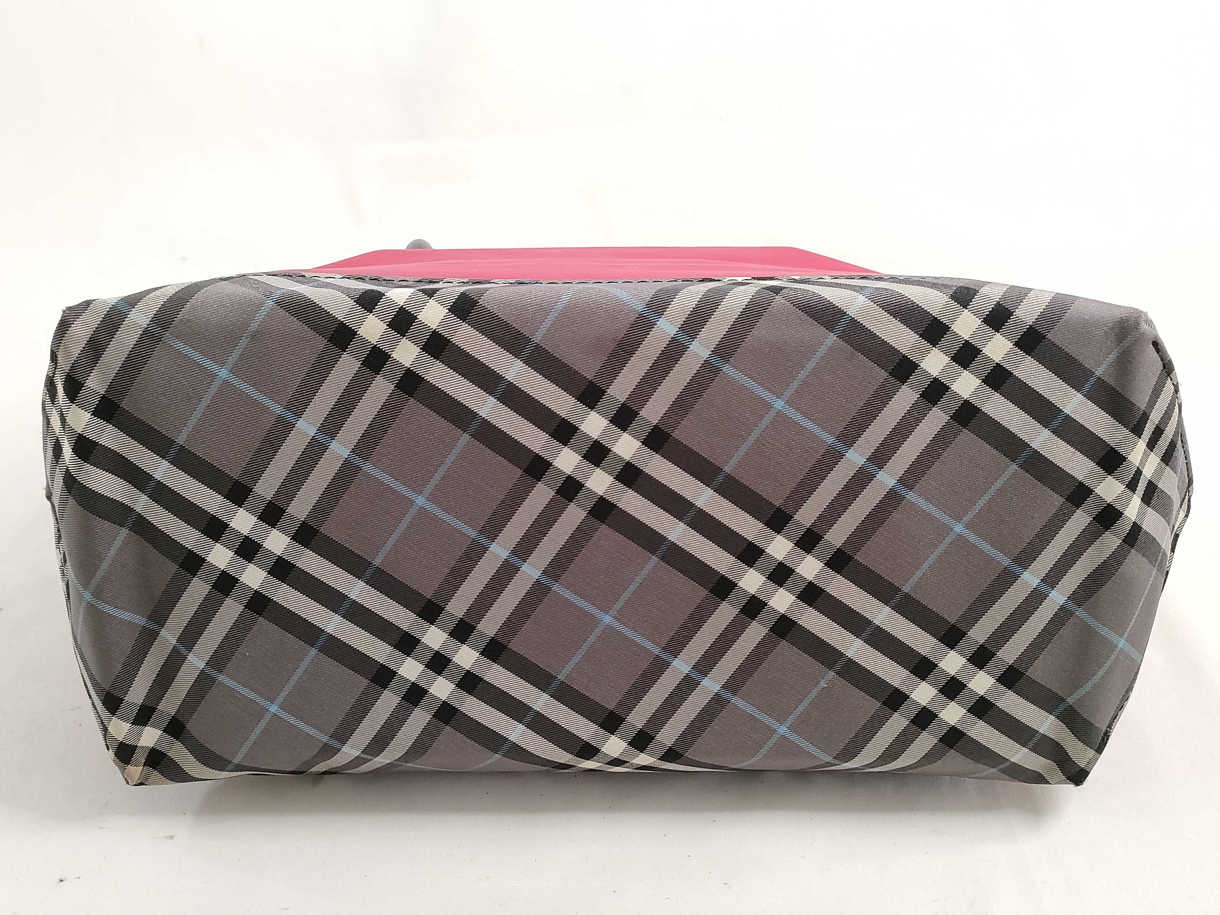 Blue Label Burberrys Nylon Nova Check Handbag — view 7