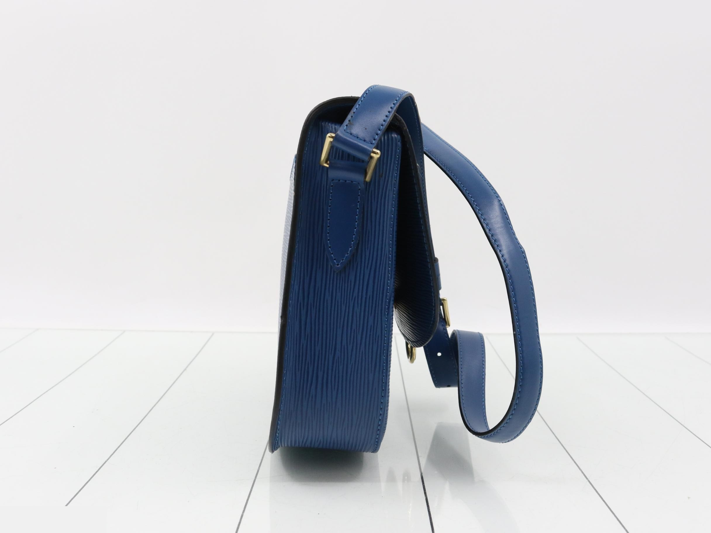 Epi Saint Cloud Toledo Blue Shoulder Bag — view 4
