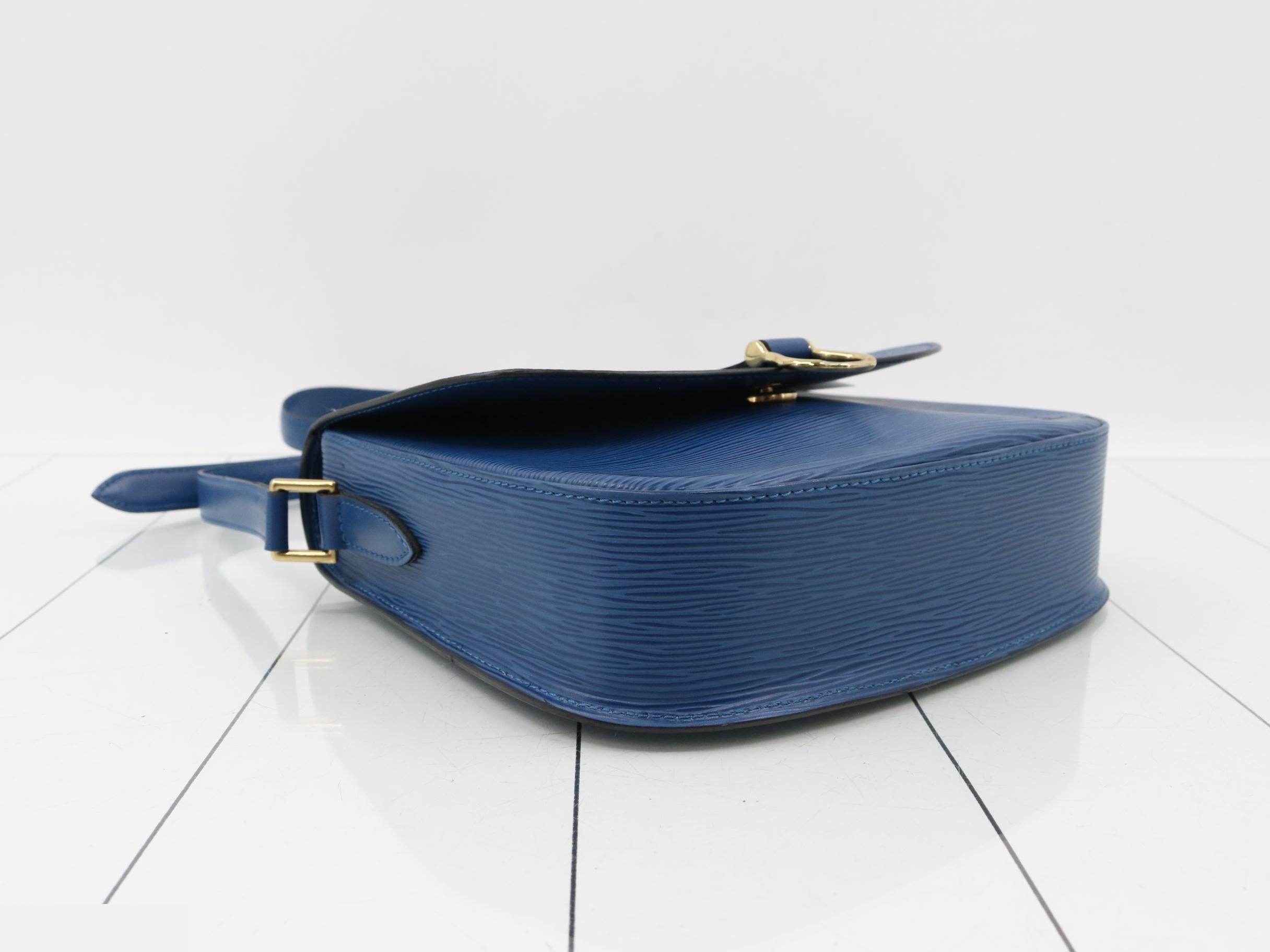 Epi Saint Cloud Toledo Blue Shoulder Bag — view 5