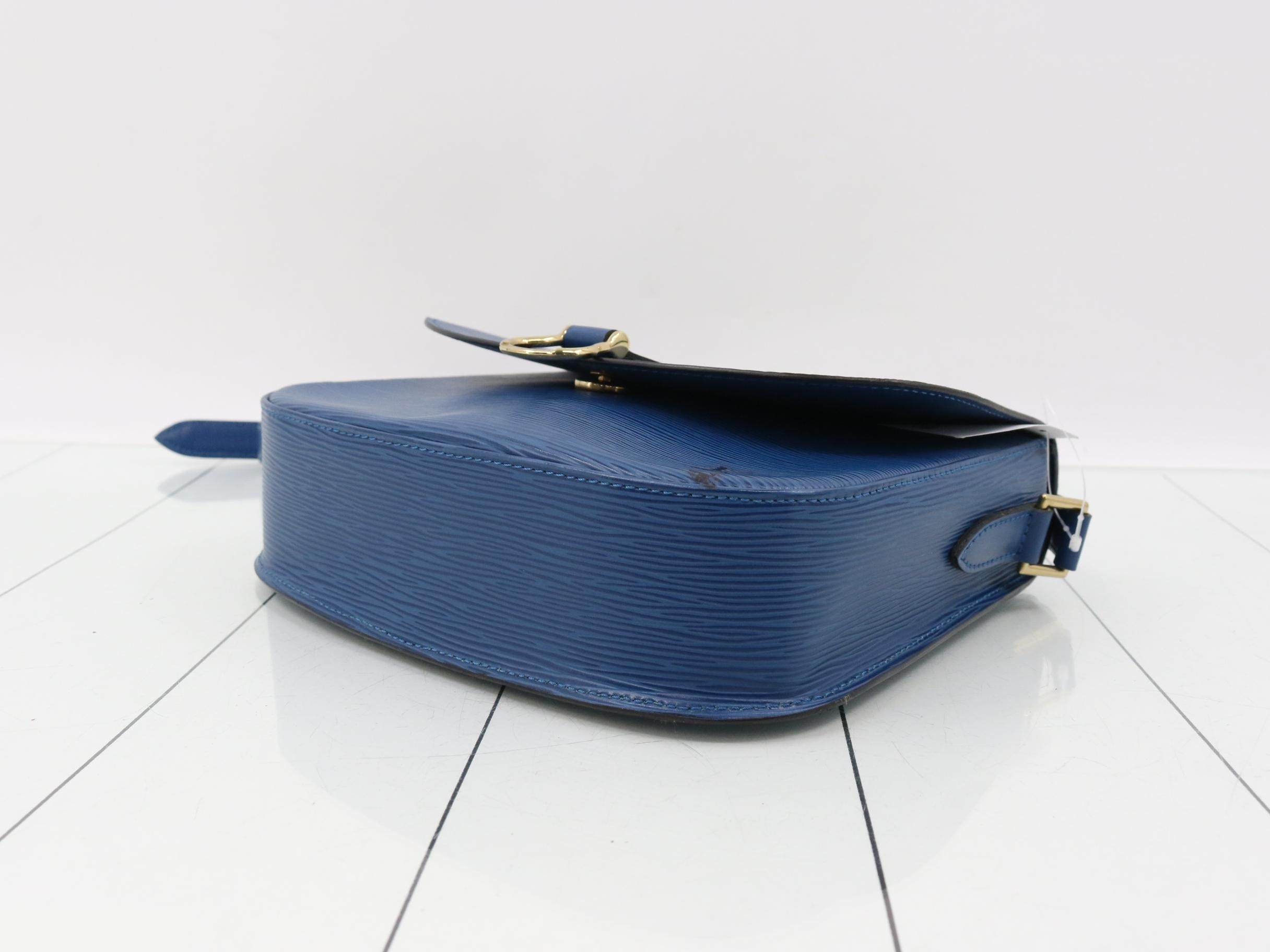 Epi Saint Cloud Toledo Blue Shoulder Bag — view 6