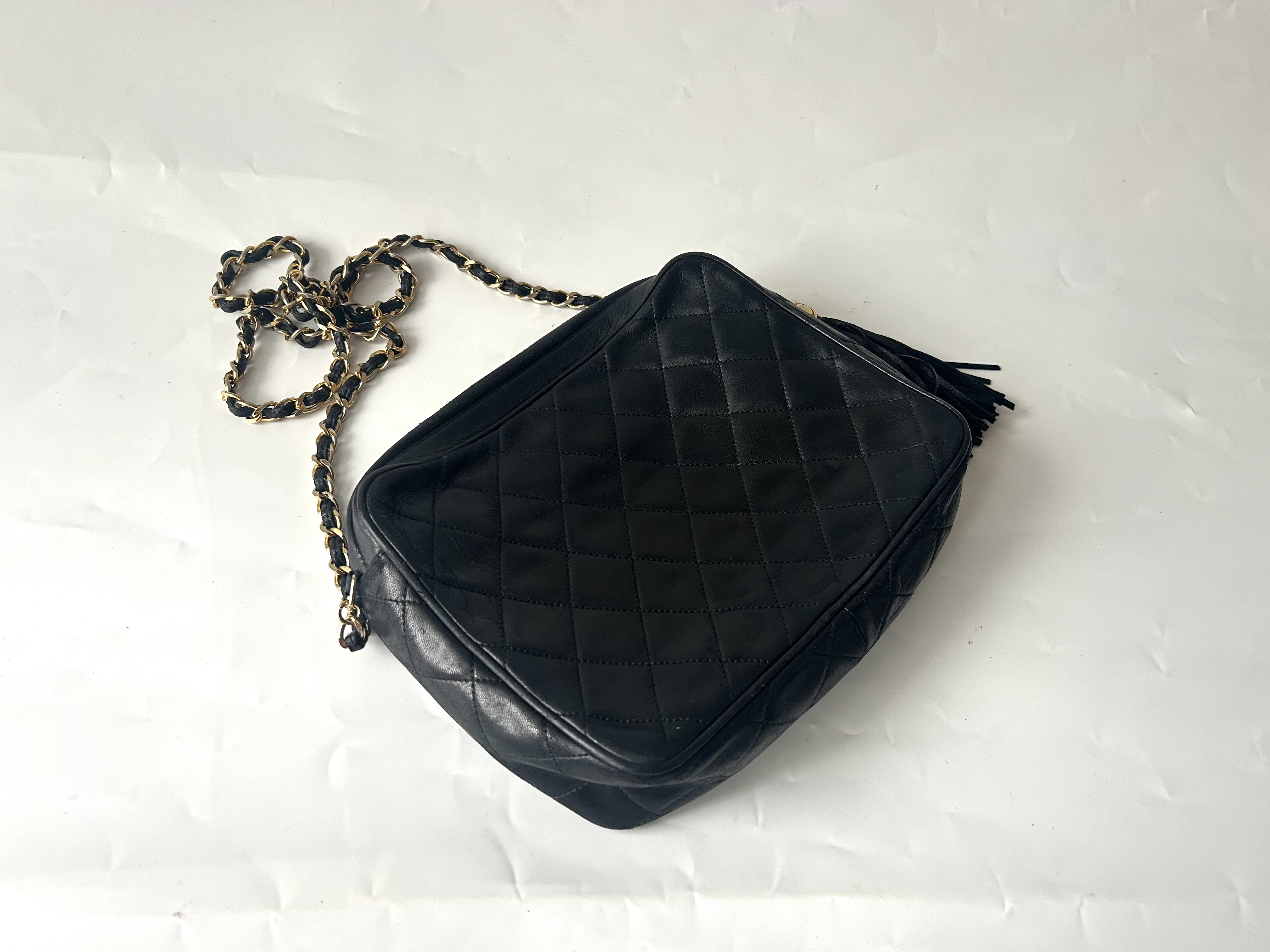 Fringe Chain Matelassé Shoulder Bag — view 4