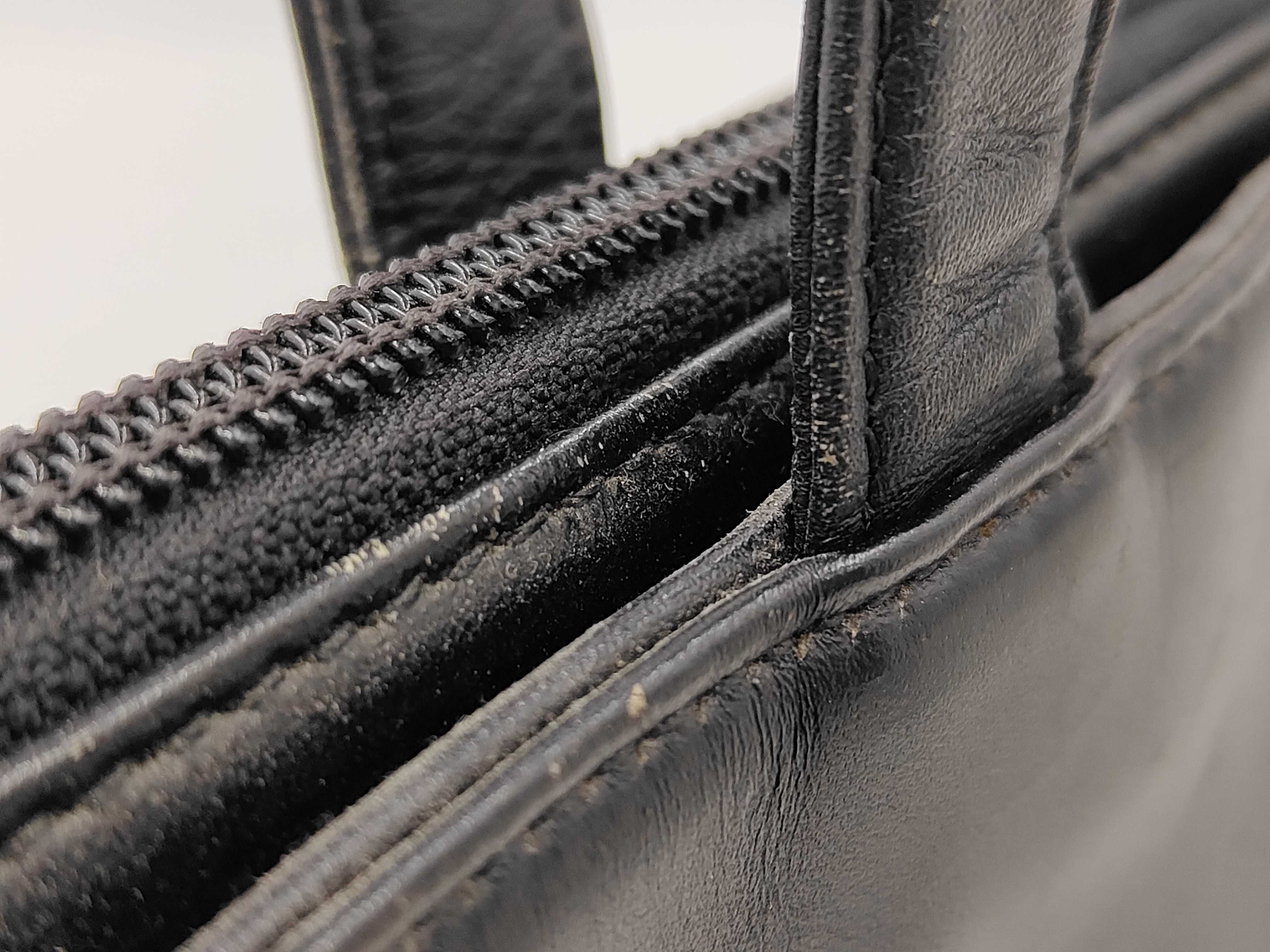 Leather Handbag, Leather Check Pattern Tote Bag — view 3