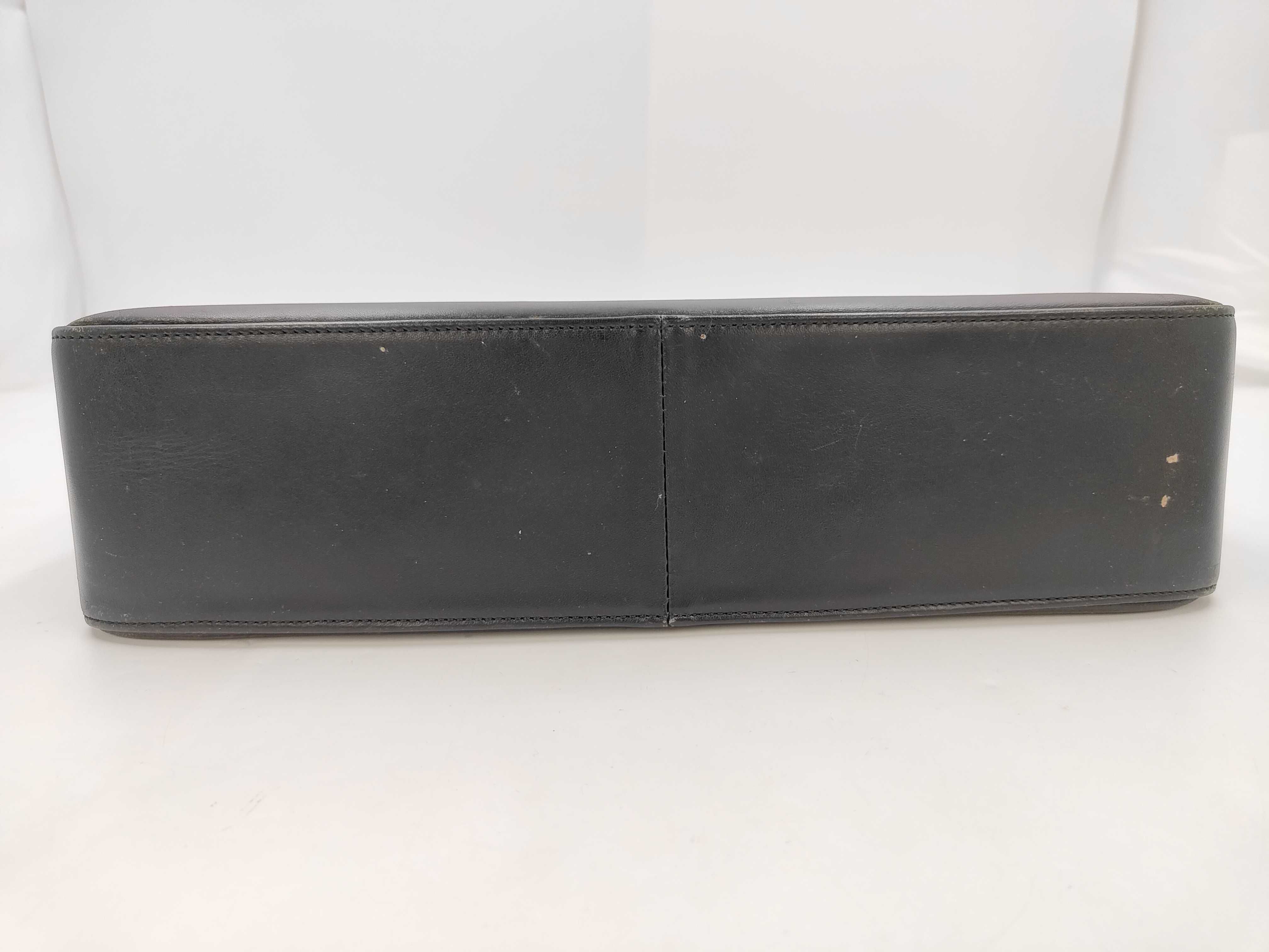 Leather Handbag, Leather Check Pattern Tote Bag — view 7