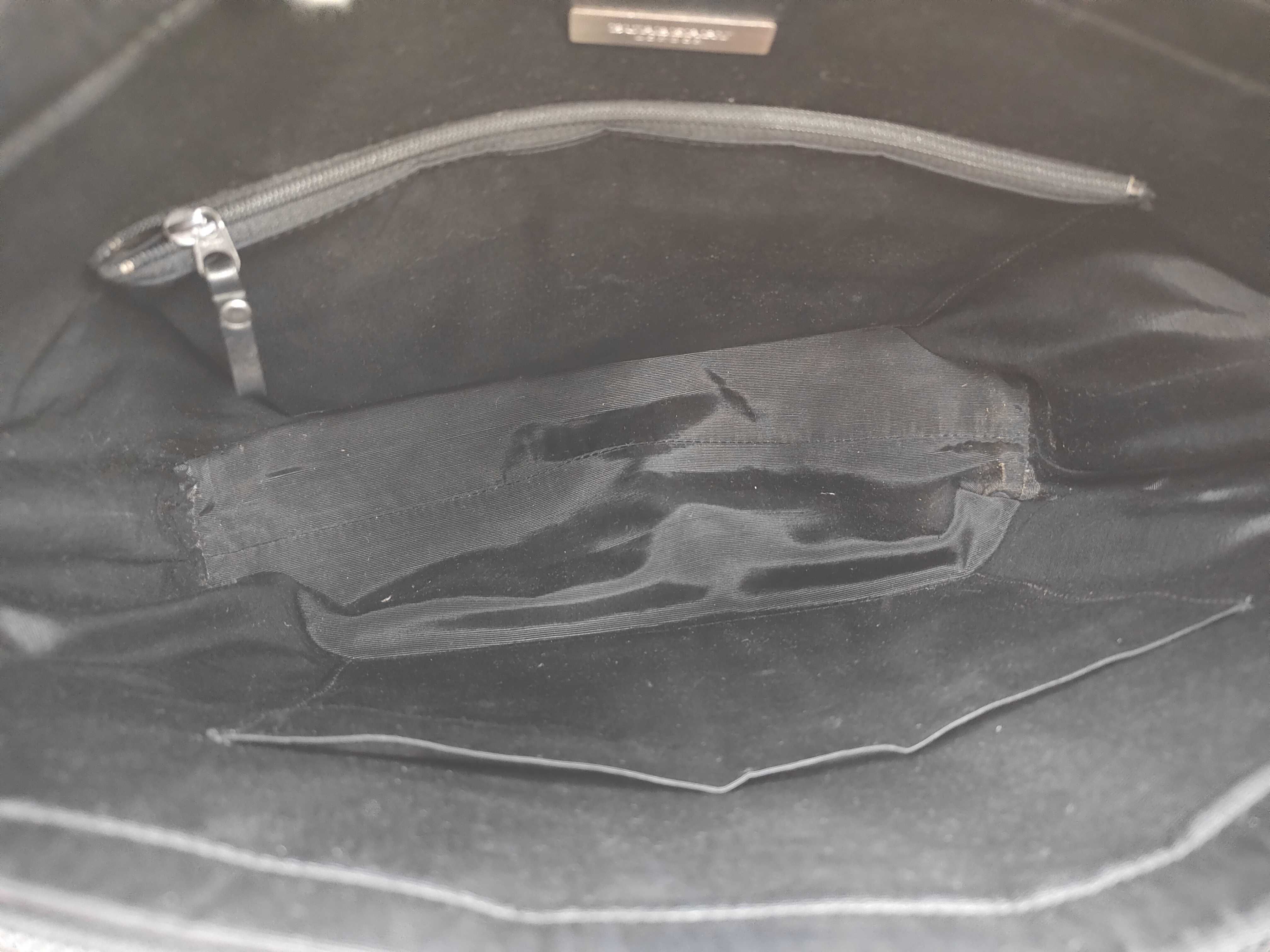 Leather Handbag, Leather Check Pattern Tote Bag — view 10