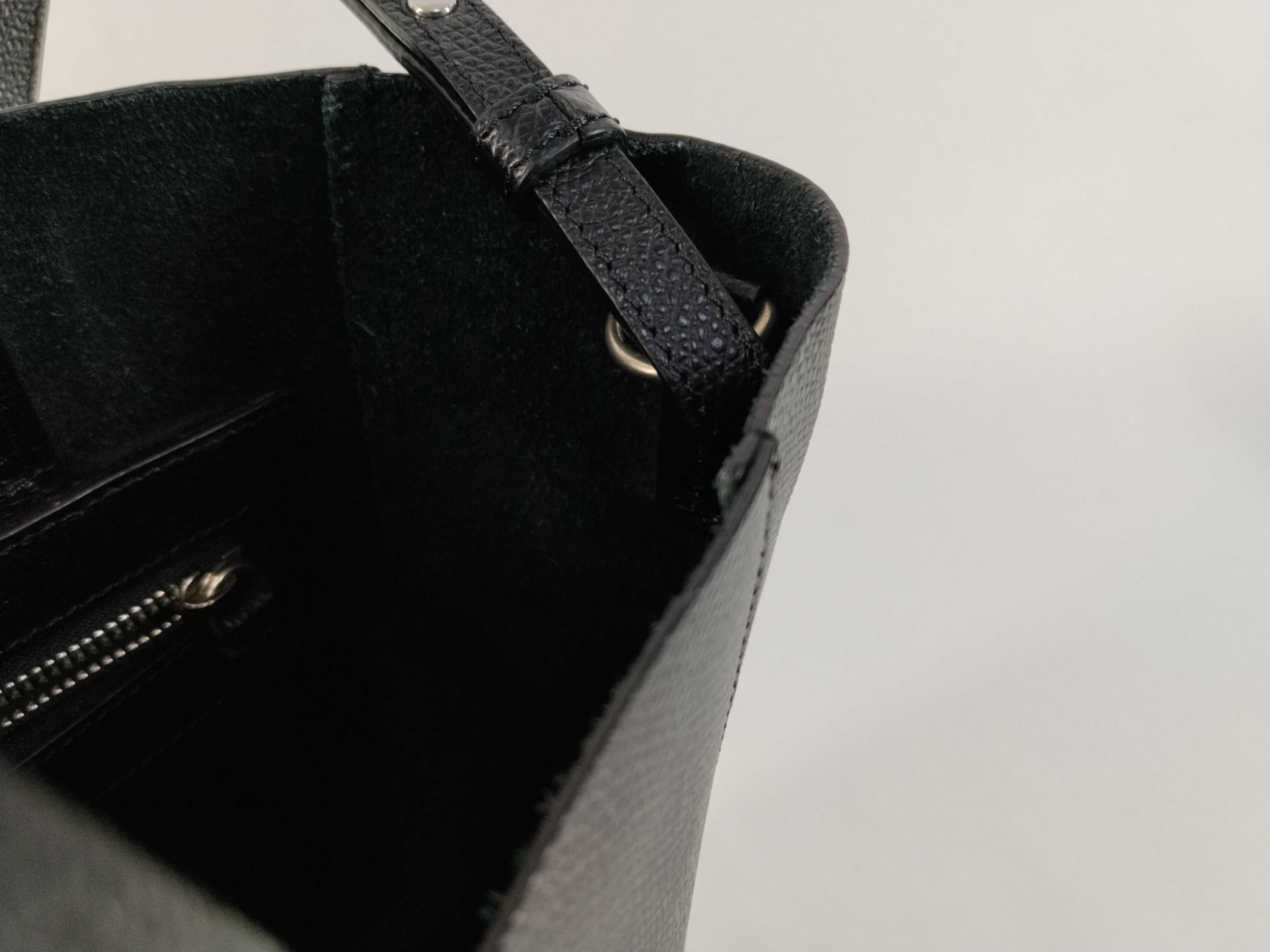 Vertical Cabas 2-way Tote Bag Shoulder Bag Black Tote Bag — view 9