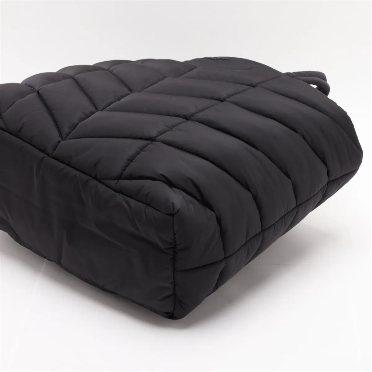 Puffer Nylon Tote Bag, Black — view 3