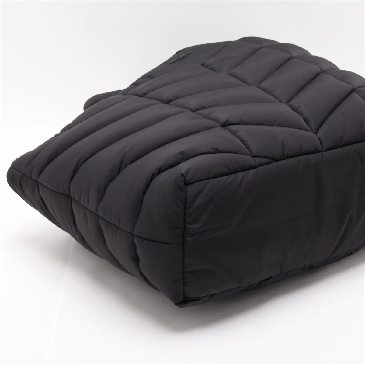 Puffer Nylon Tote Bag, Black — view 4