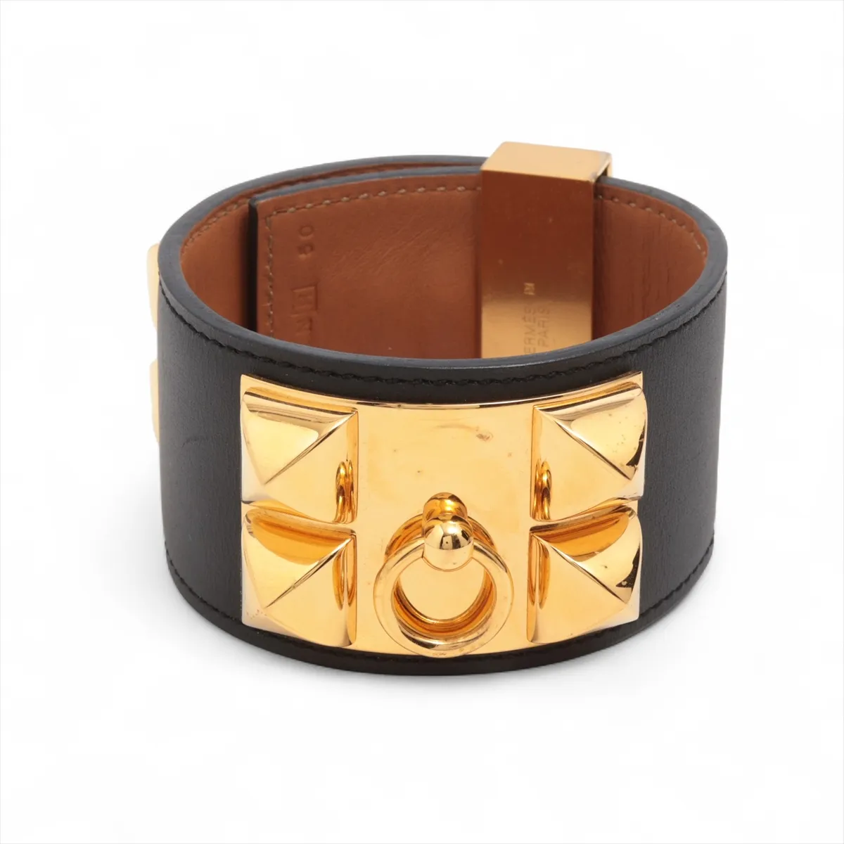 Coriedossian R:2014 Bracelet GP x Leather Black x Gold