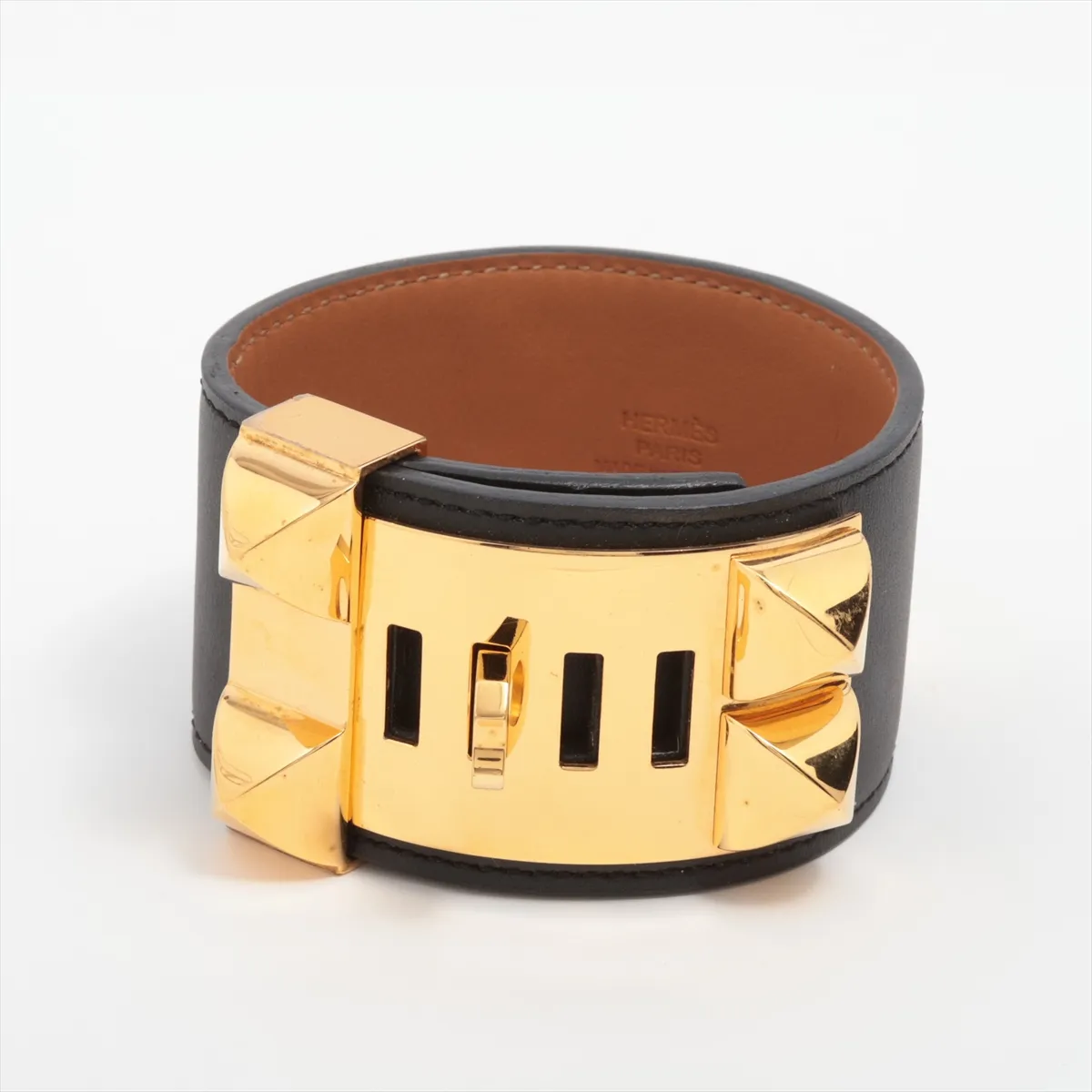 Coriedossian R:2014 Bracelet GP x Leather Black x Gold — view 2
