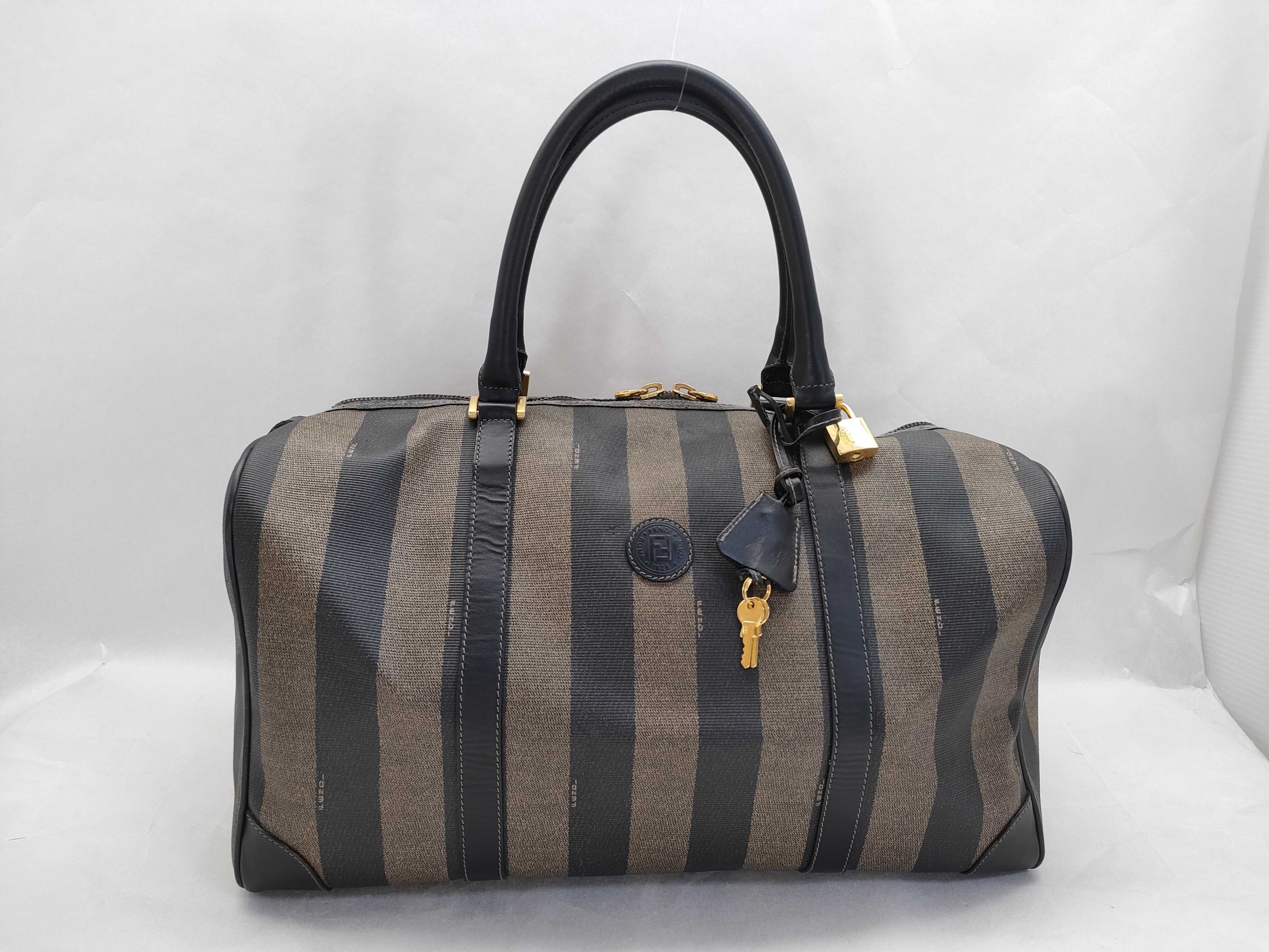 Pecan Pattern Boston Bag, PVC Leather Boston Bag