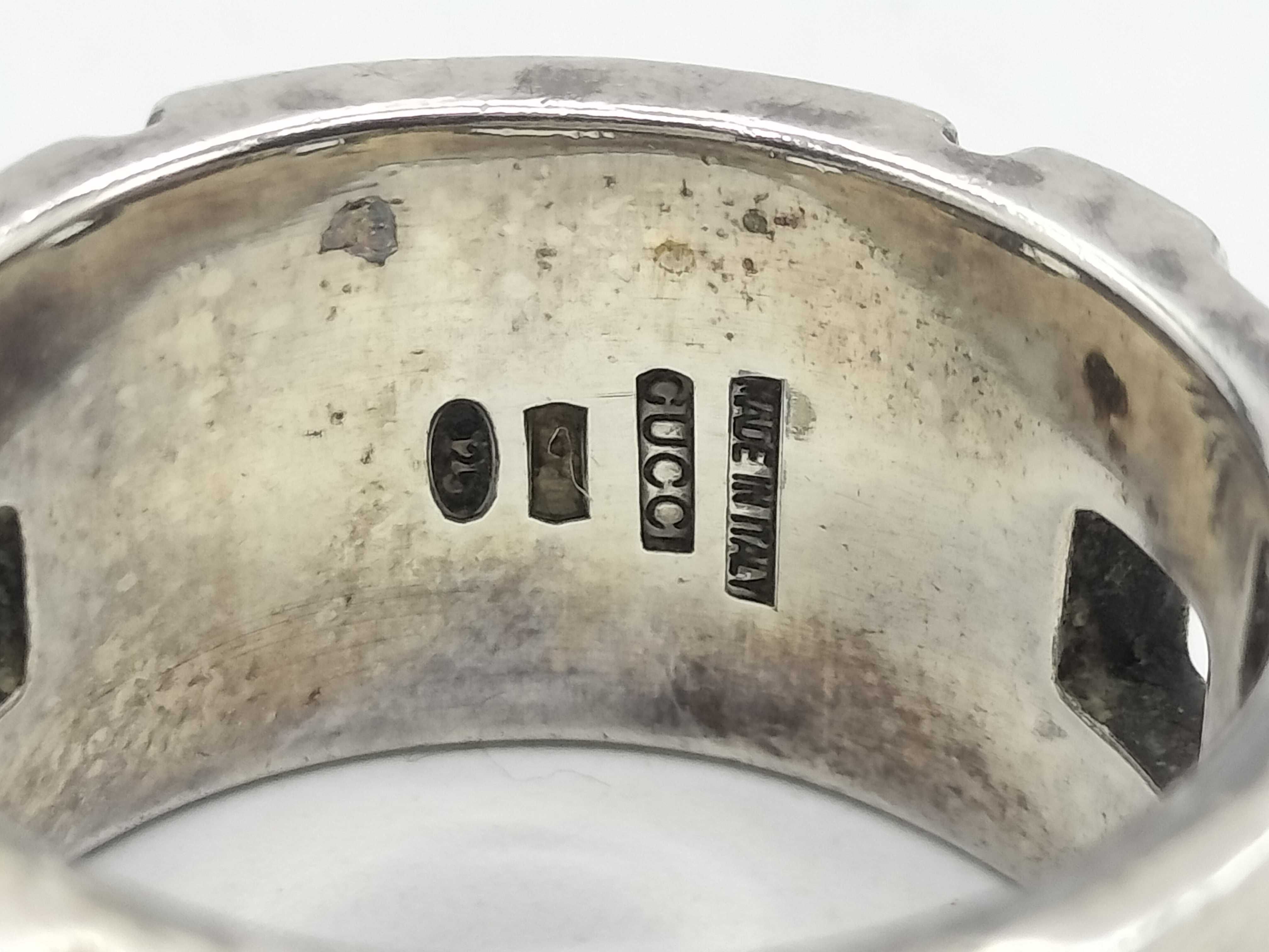 G-chain motif ring, size #18, SV925, 10.7g. — view 3