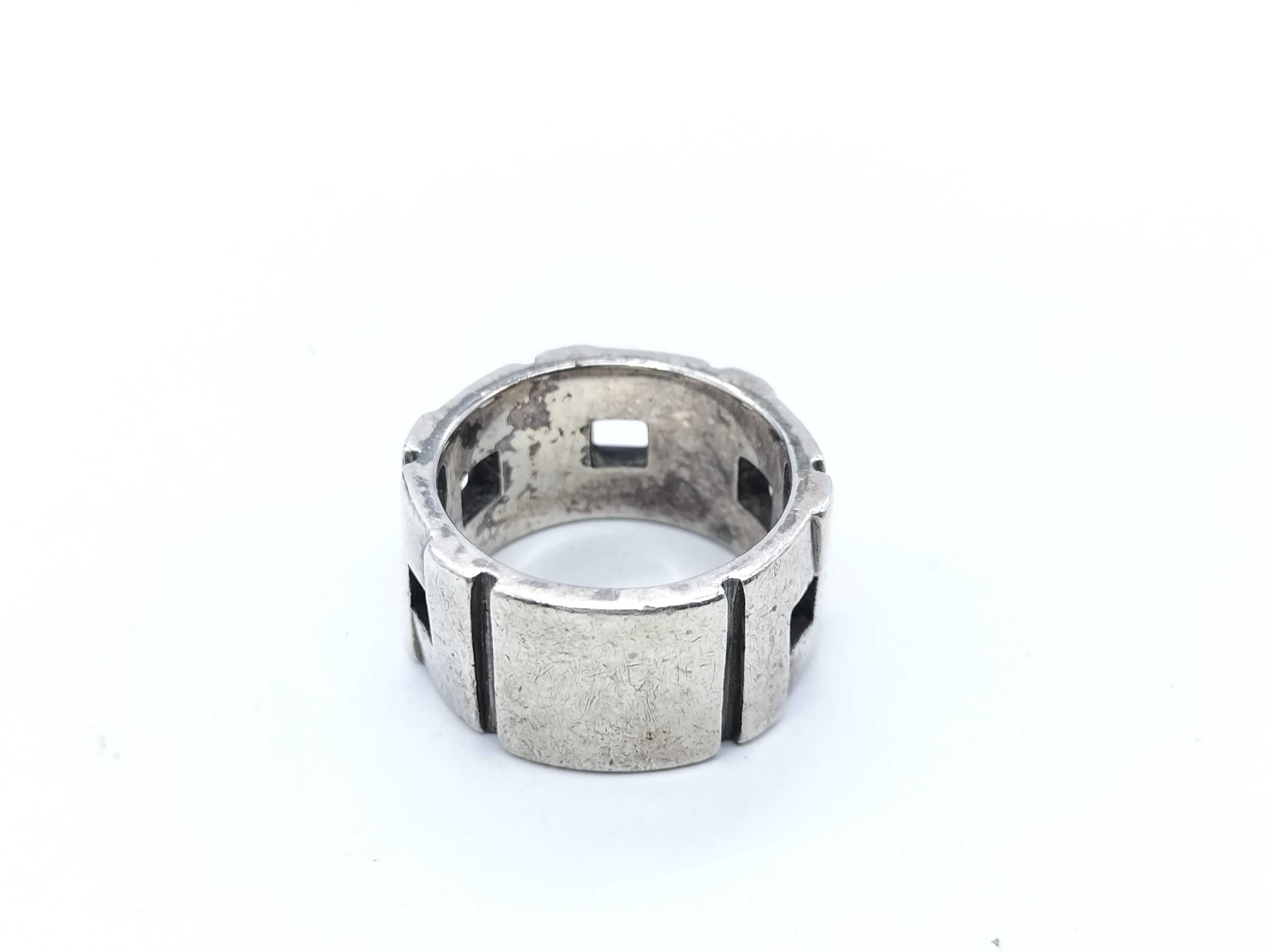 G-chain motif ring, size #18, SV925, 10.7g. — view 5