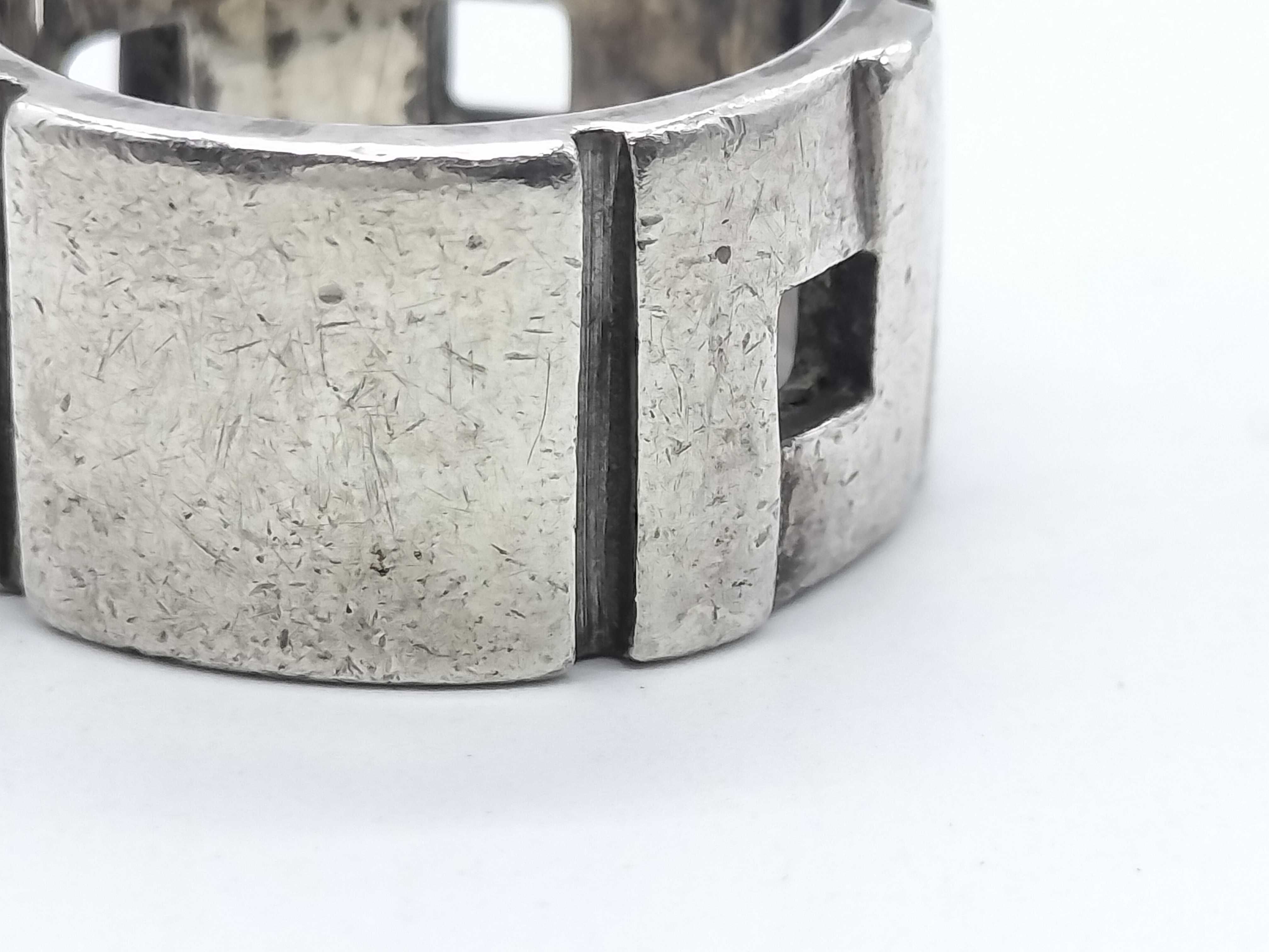 G-chain motif ring, size #18, SV925, 10.7g. — view 7