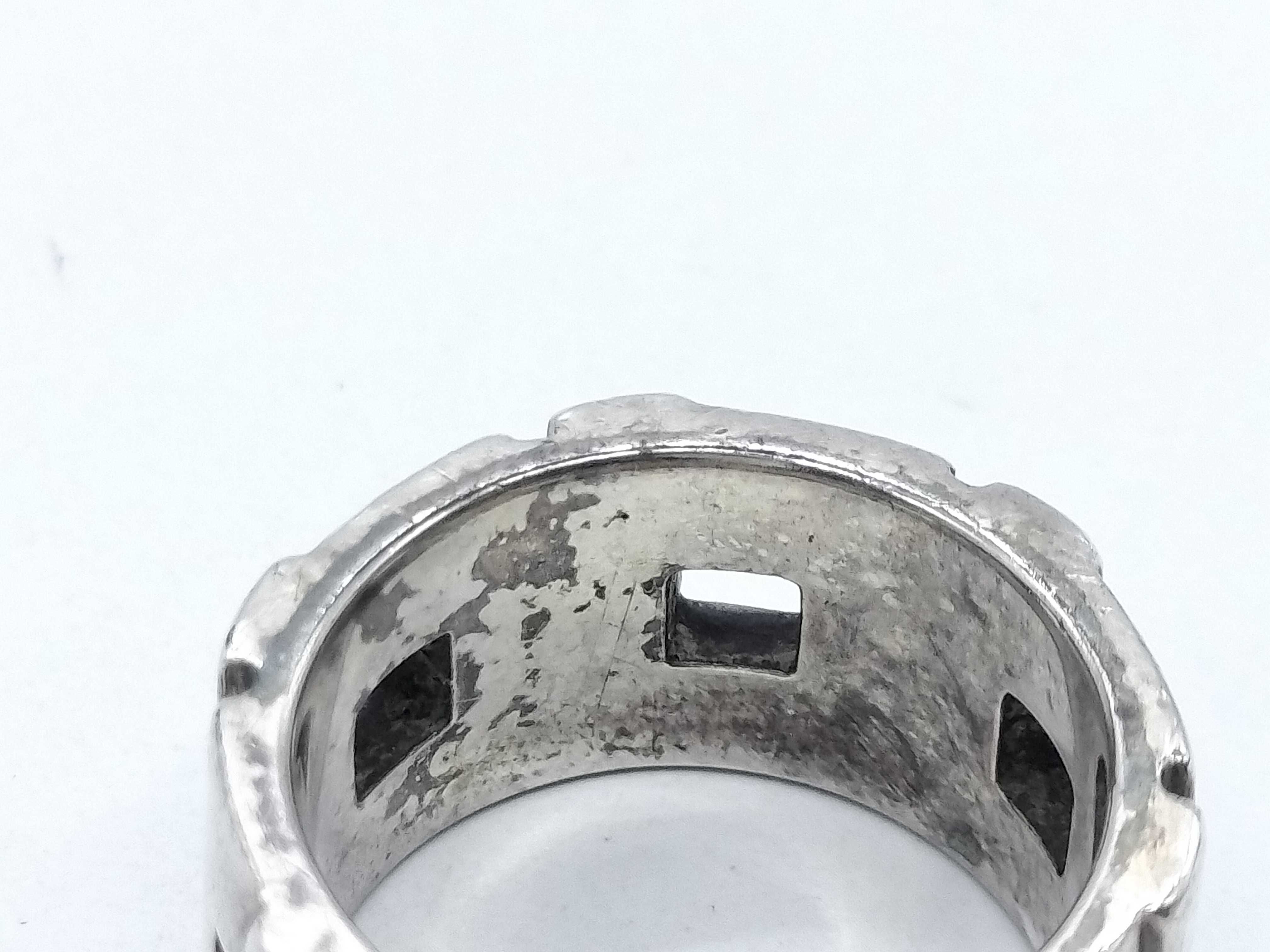 G-chain motif ring, size #18, SV925, 10.7g. — view 8