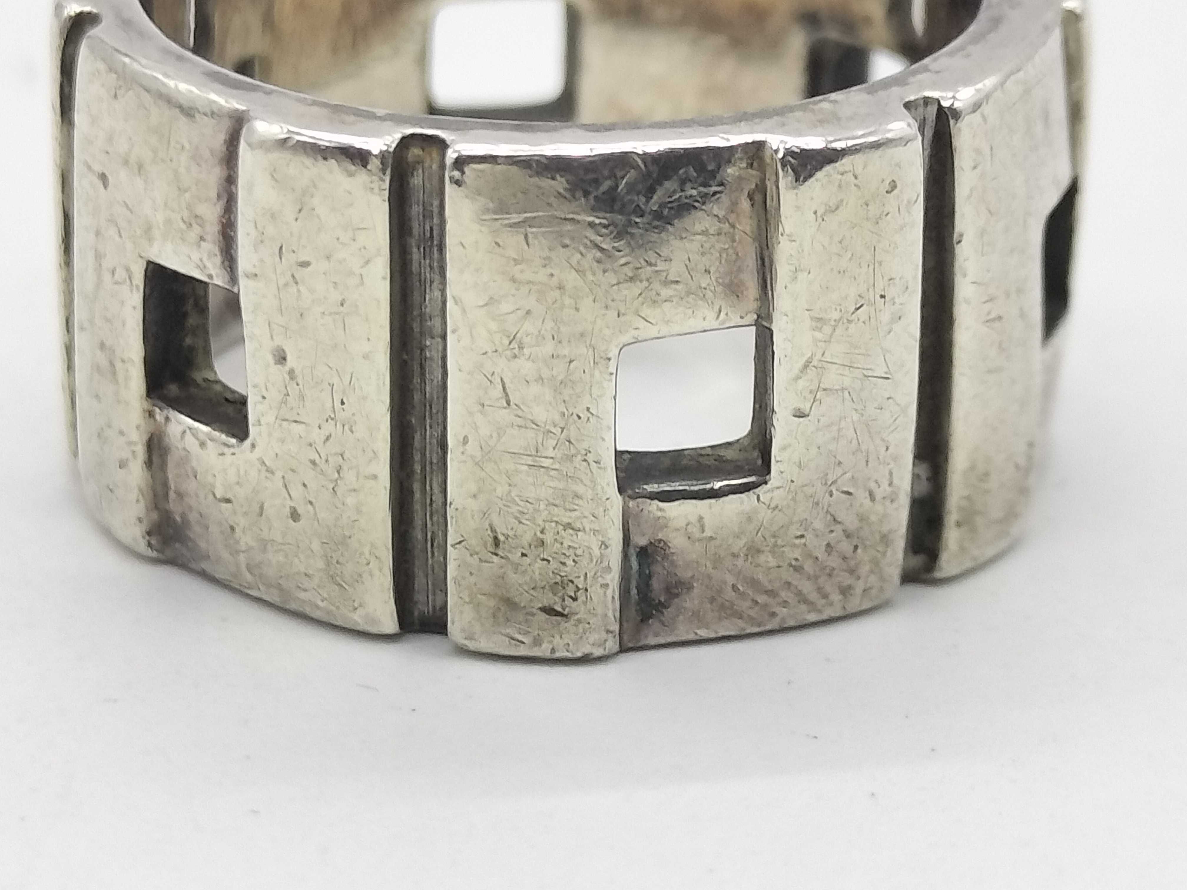 G-chain motif ring, size #18, SV925, 10.7g. — view 9